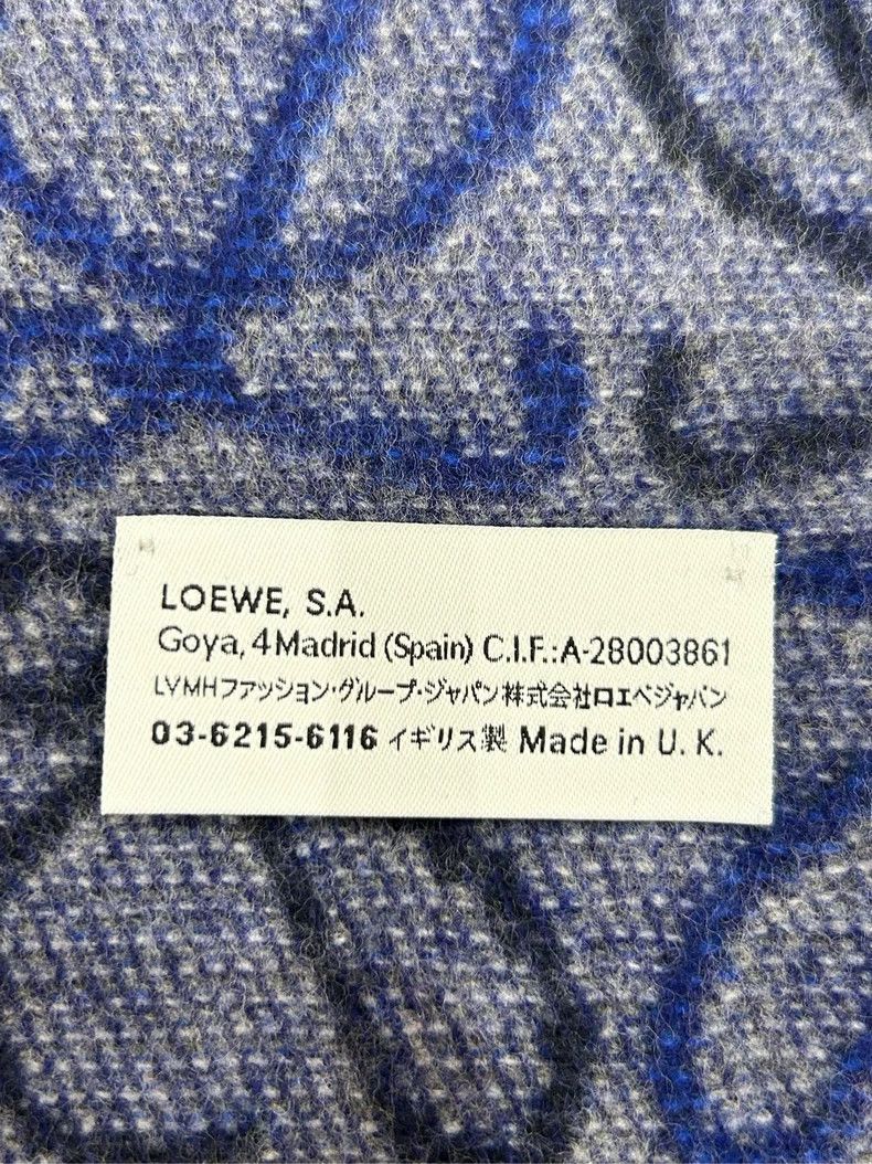 Loewe LOEWE Blue Printed Scarf Size ONE SIZE - 5 Thumbnail