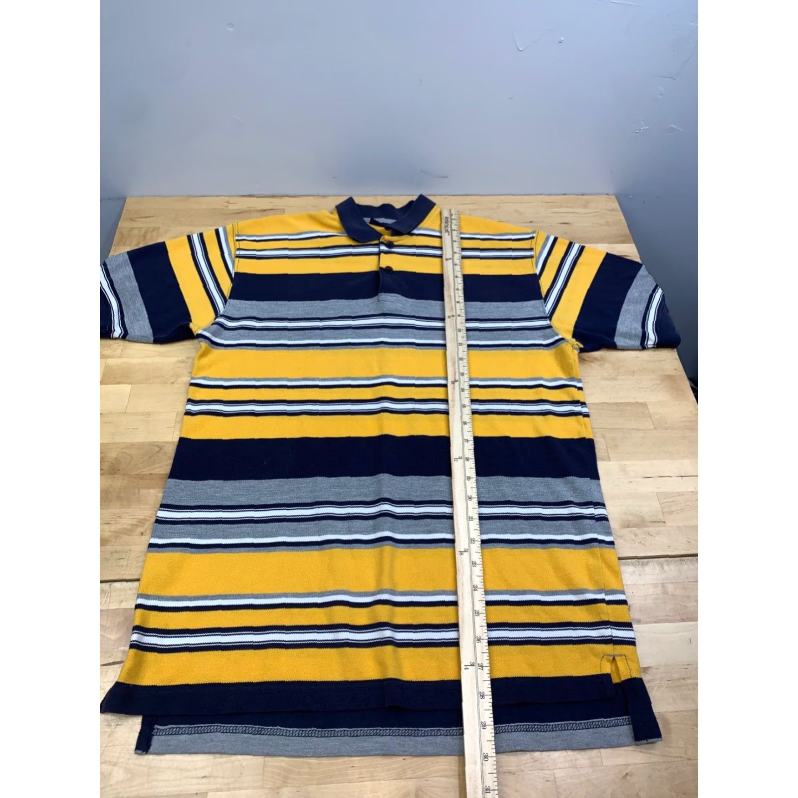 Aeropostale VINTAGE Aeropostale Polo Shirt Mens M Striped Blue Yellow 12573 Polo Shirt Mens M Blue Striped Aeropostale Shirt Polo Size US M / EU 48-50 / 2 - 3 Thumbnail
