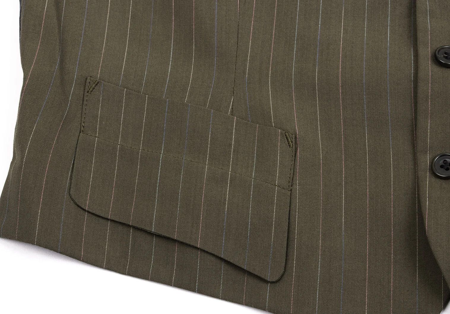 Jean Paul Gaultier Colorful Stripe Wool Cotton Vest in Khaki and Others Size US M / EU 48-50 / 2 - 7 Thumbnail