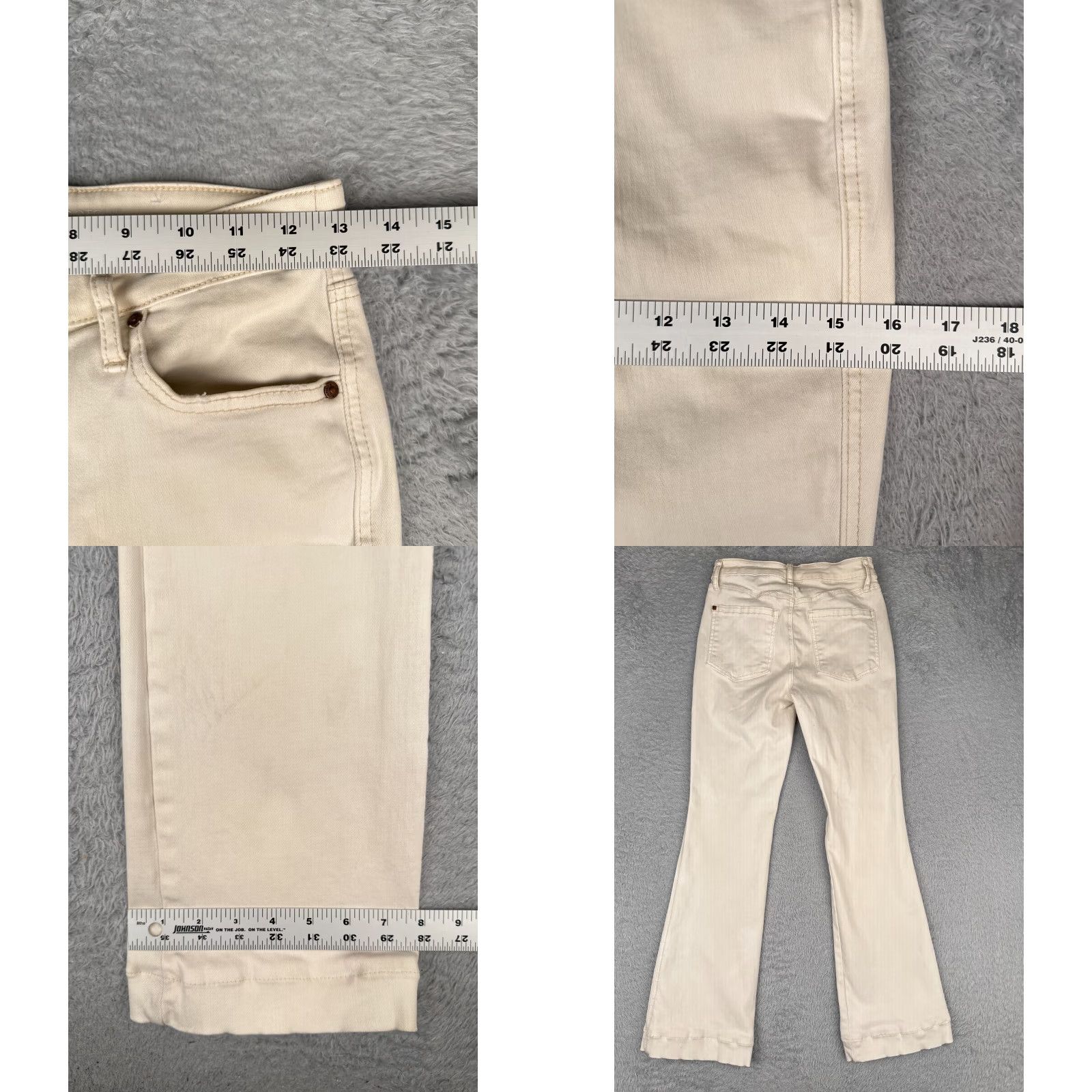 Vintage Chicos Jeans Women Bootcut 2 R Beige Denim 26x28 Mid Rise 26 28 Cotton Blend 5-Pocket Designer Cowboy Southwestern American Regular Size 26" / US 2 / IT 38 - 9 Thumbnail
