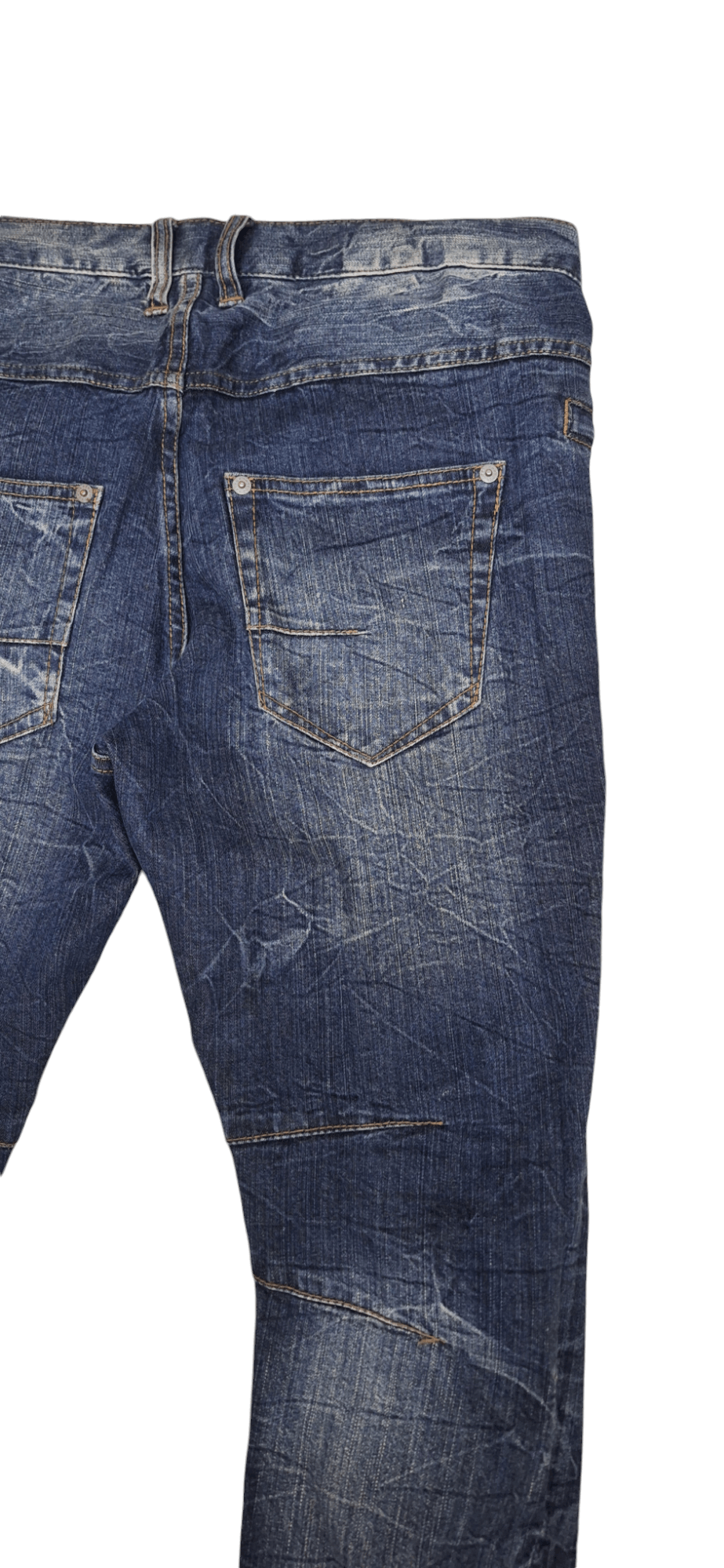 5351 POUR LES HOMMES × Le Grande Bleu (L.G.B.) 5351 Pour Les Femmes Zipper Whiskered Jeans Size 33" - 9 Thumbnail