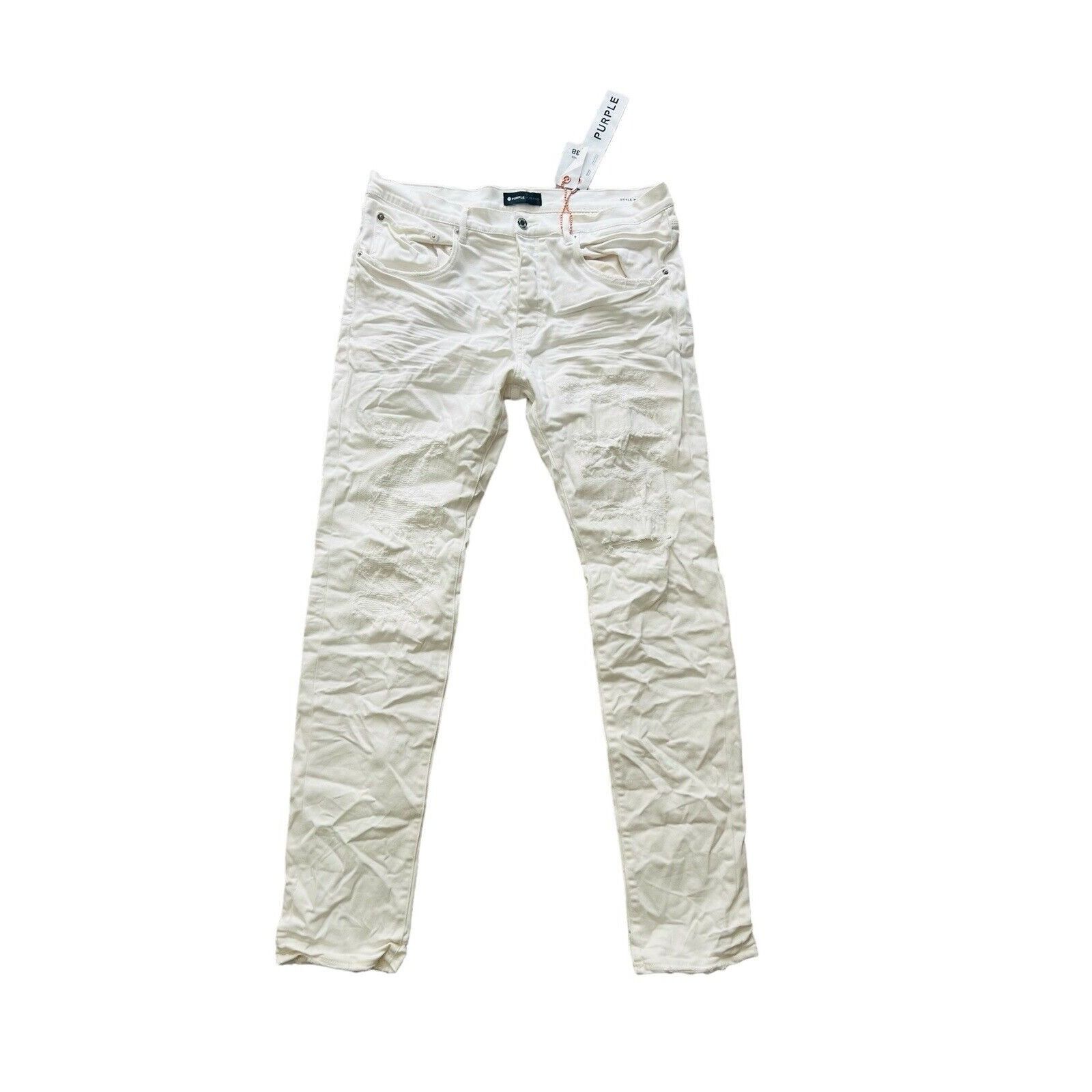 image of Jeans Mens Slim Fit White P001 $265 Size 38/32