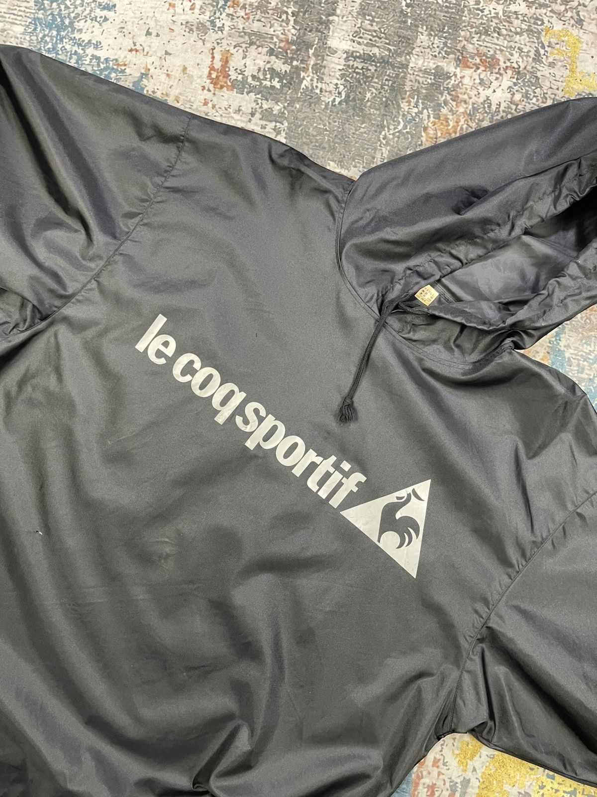 Le Coq Sportif Vtg Le Coq Sportif Back Big Logo Hooded Pullover Windbreaker Size US L / EU 52-54 / 3 - 7 Thumbnail