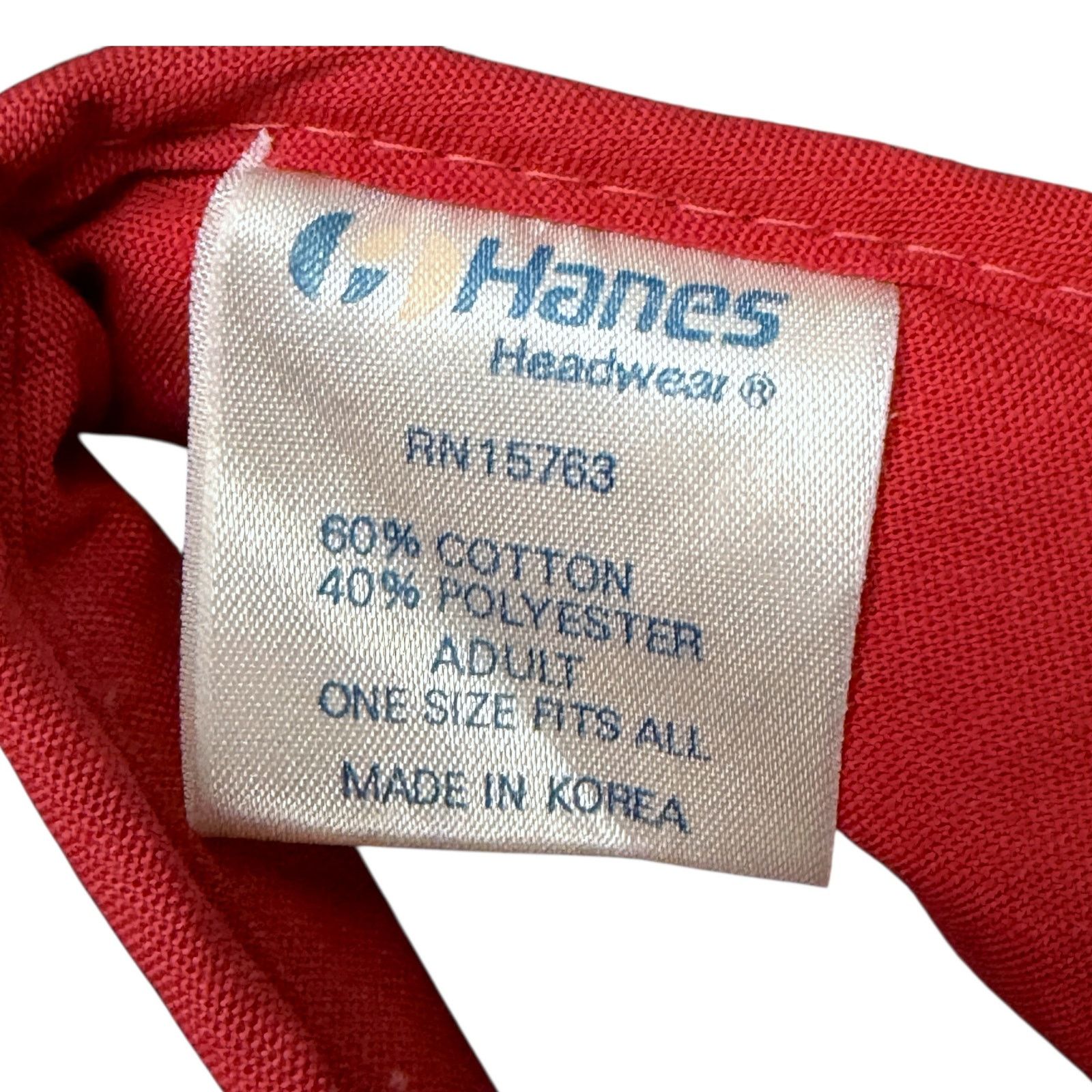 Hanes Vintage 80s The Ridge Tahoe Ski Resort Red White Hanes Visor Size ONE SIZE - 7 Thumbnail