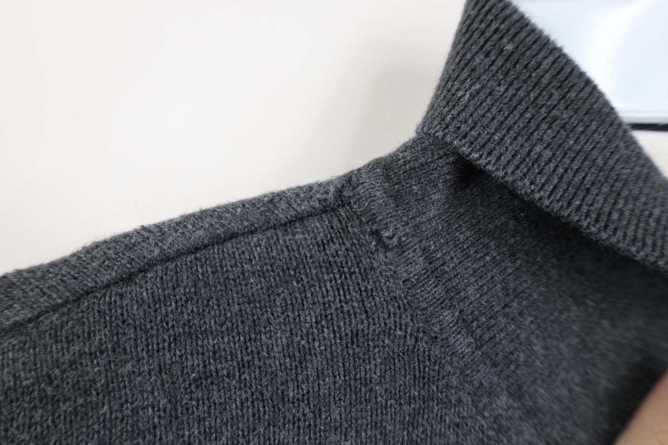 Vintage Vintage 90s Streetwear Cotton Knit Collared Polo Shirt Gray Size US L / EU 52-54 / 3 - 5 Thumbnail
