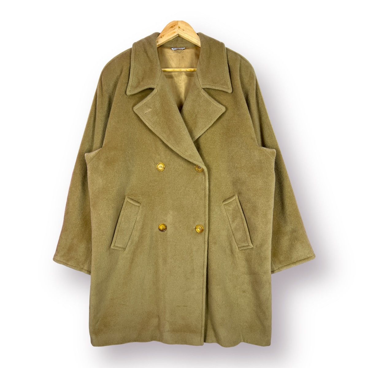 image of Unlimited Italia I Blues Double Breasted Wool Longcoat in Brown, Men's (Size XL)