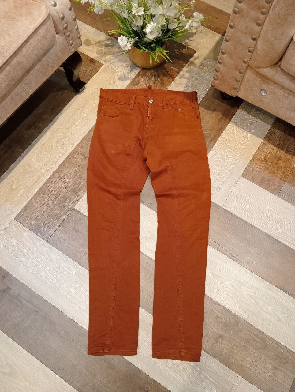 Dsquared2 DSQUARED2 ITALY BRICK ORANGE PANTS Size US 33 - 1 Thumbnail