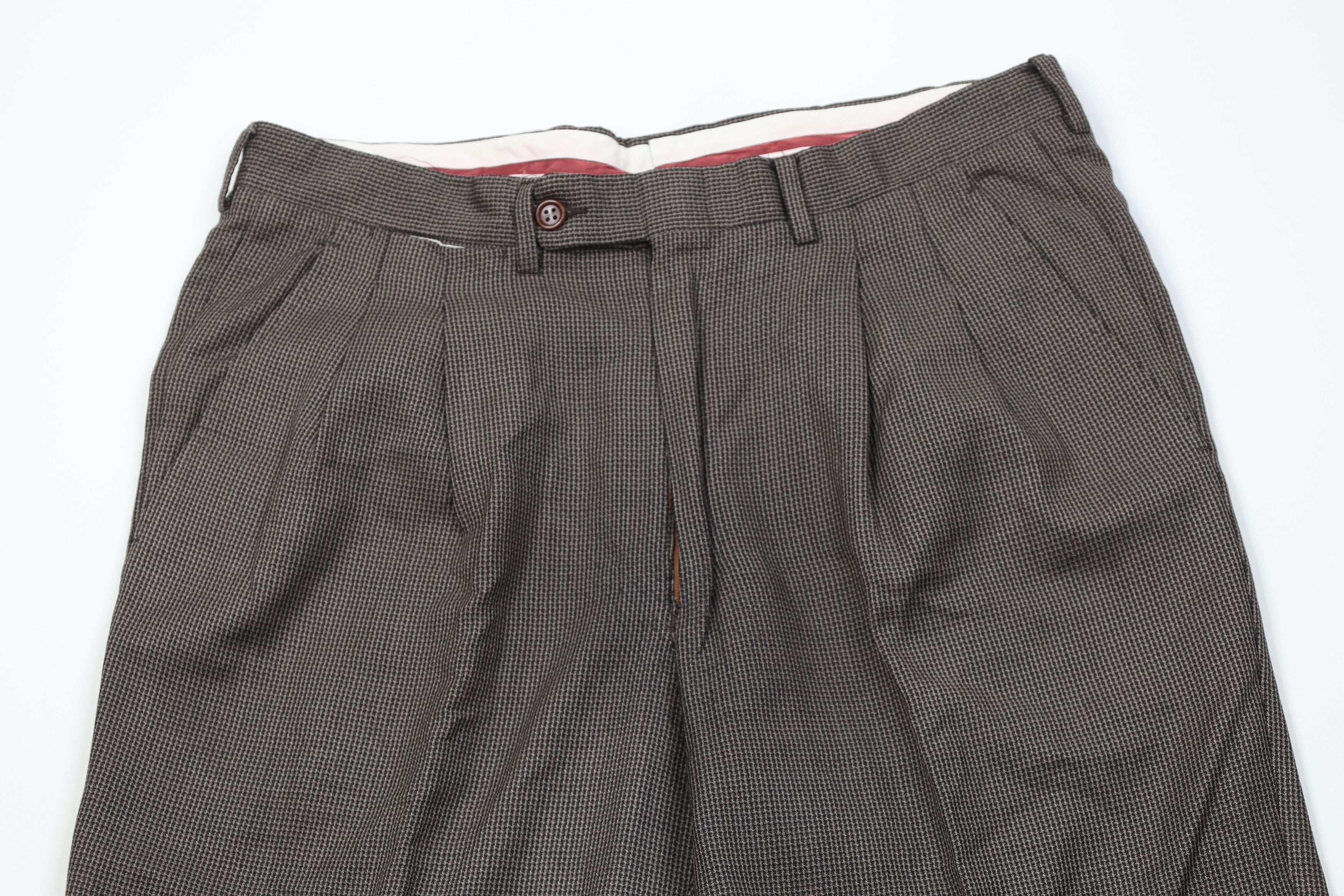 Vintage Vintage 90s Streetwear Knit Wide Leg Chino Pants Houndstooth Size US 32 / EU 48 - 2 Thumbnail