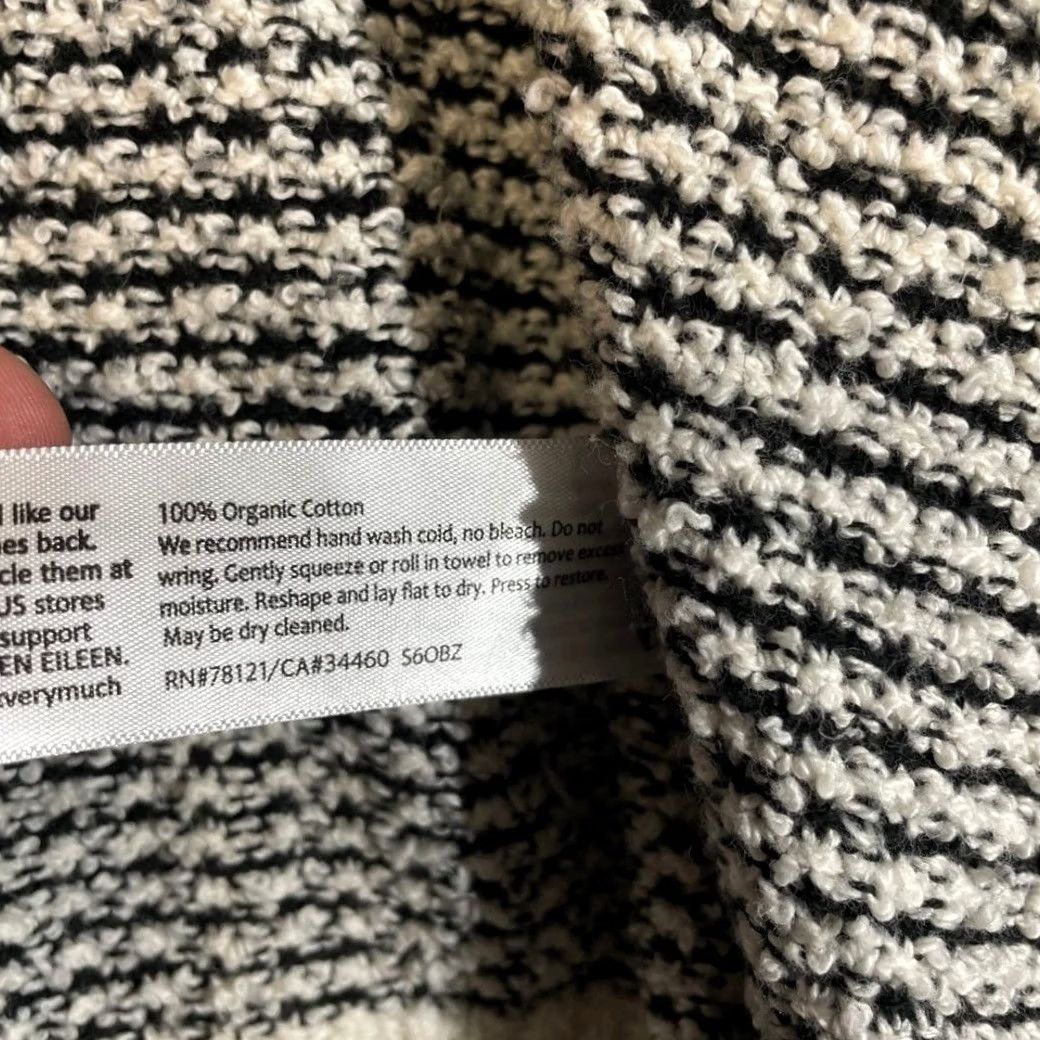 Eileen Fisher Eileen Fisher Cardigan Sweater Multicolor Stripe Handkerchief Hem V-Neck Long Sleeve 100% Organic Cotton Size M / US 6-8 / IT 42-44 - 5 Thumbnail