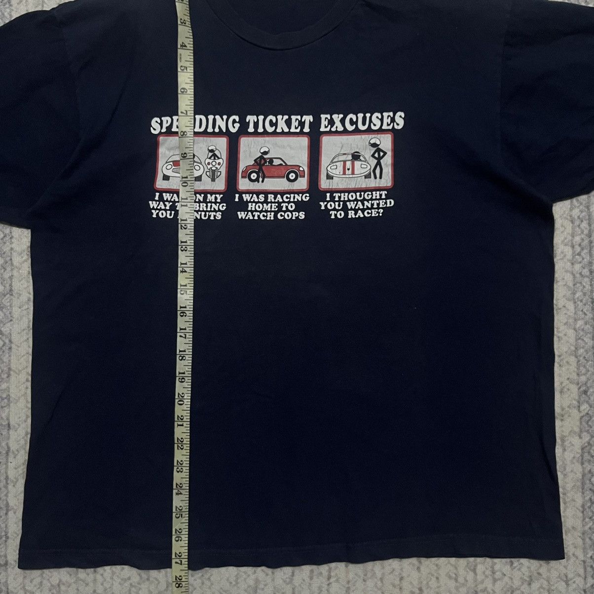 Arts & Science Rare Vintage Stickman Speeding Ticket Excuses Tees Size US XL / EU 56 / 4 - 11 Thumbnail
