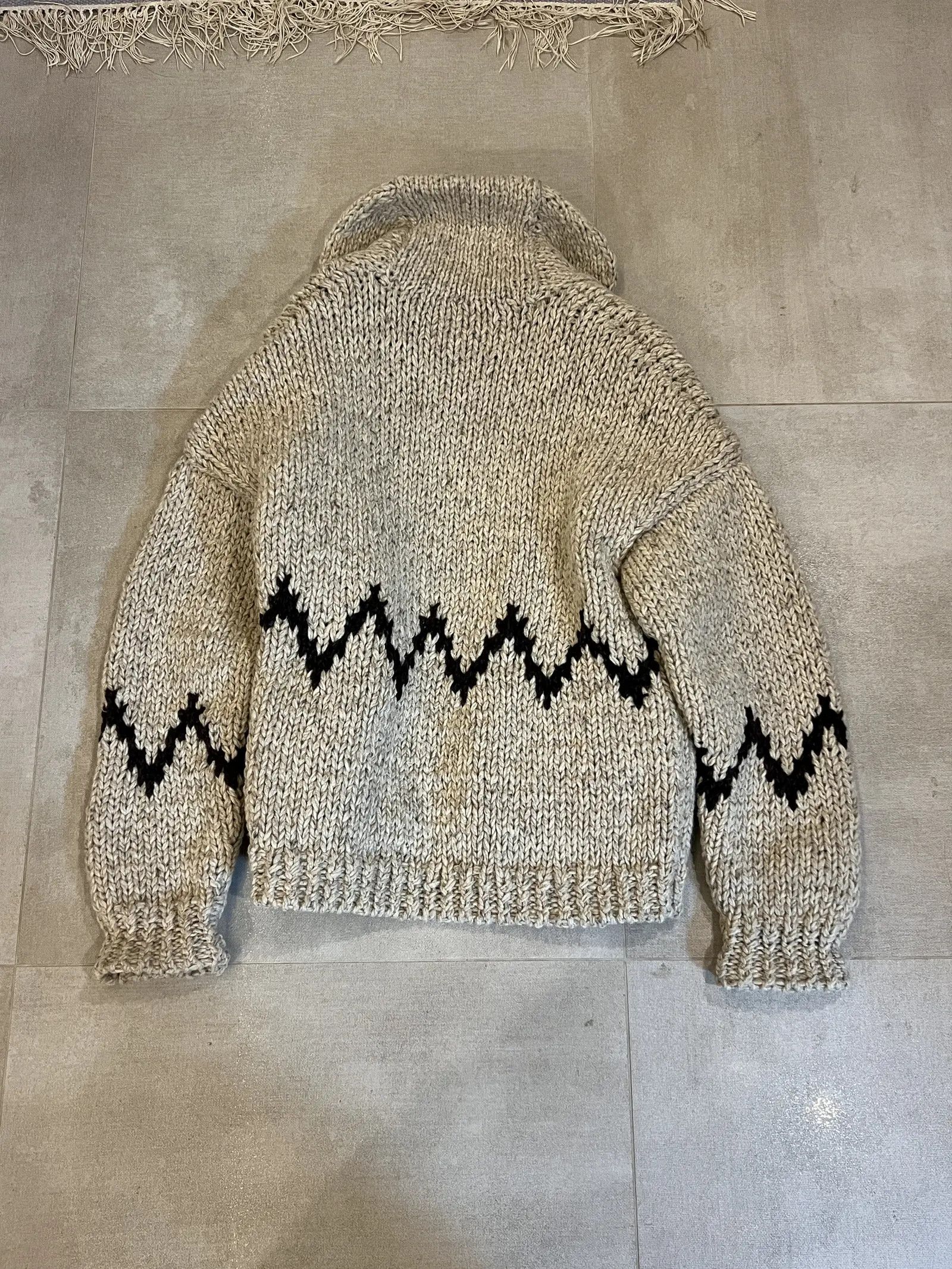 Visvim COWICHAN SB HAND-KNIT F.Z. (IVORY) Size US L / EU 52-54 / 3 - 2 Thumbnail