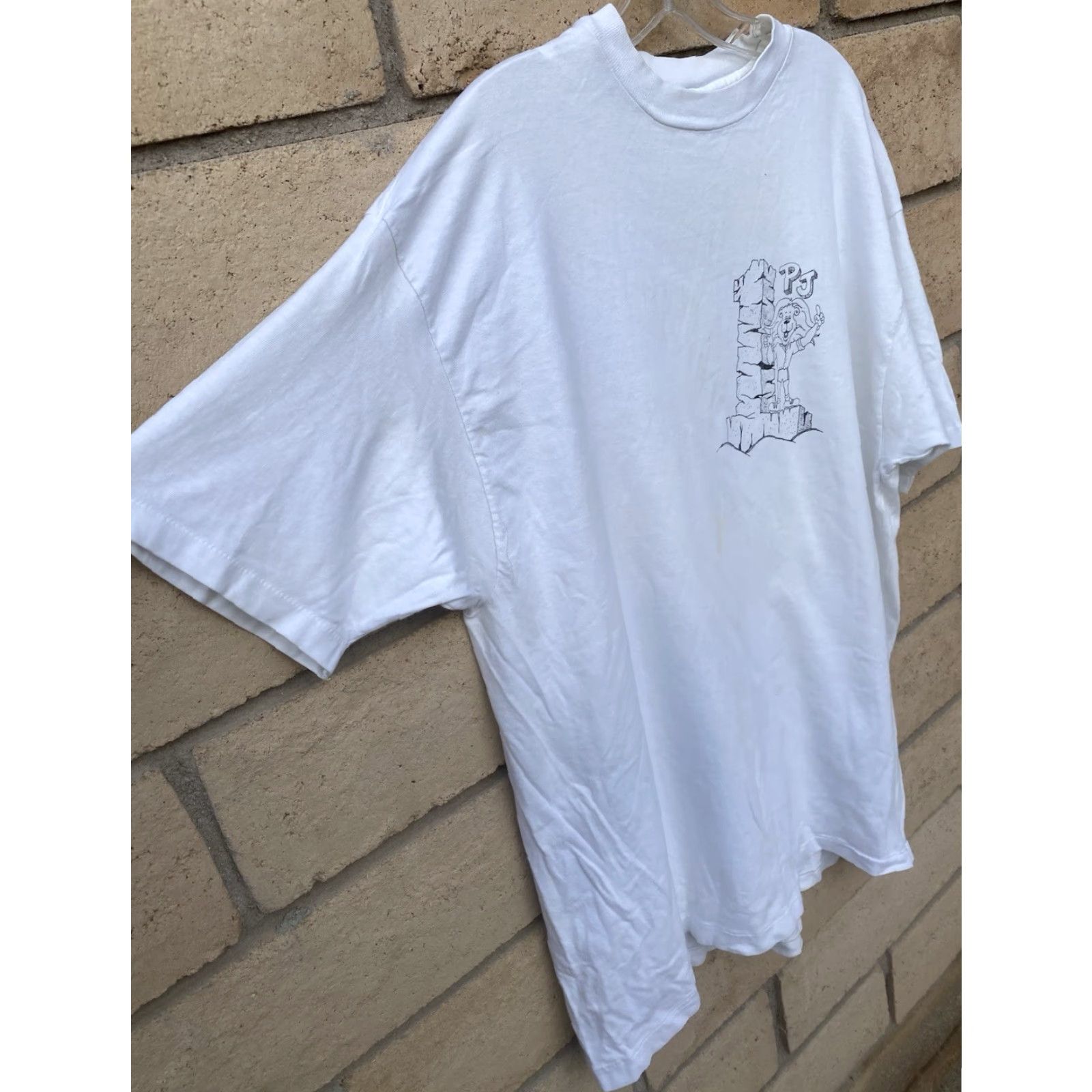 Hanes Vintage Hanes Beefy-T T-Shirt Escuela Preparatoria de Jalisco Grupo B 91-94 XL White 90s School Mens Size US XL / EU 56 / 4 - 6 Thumbnail