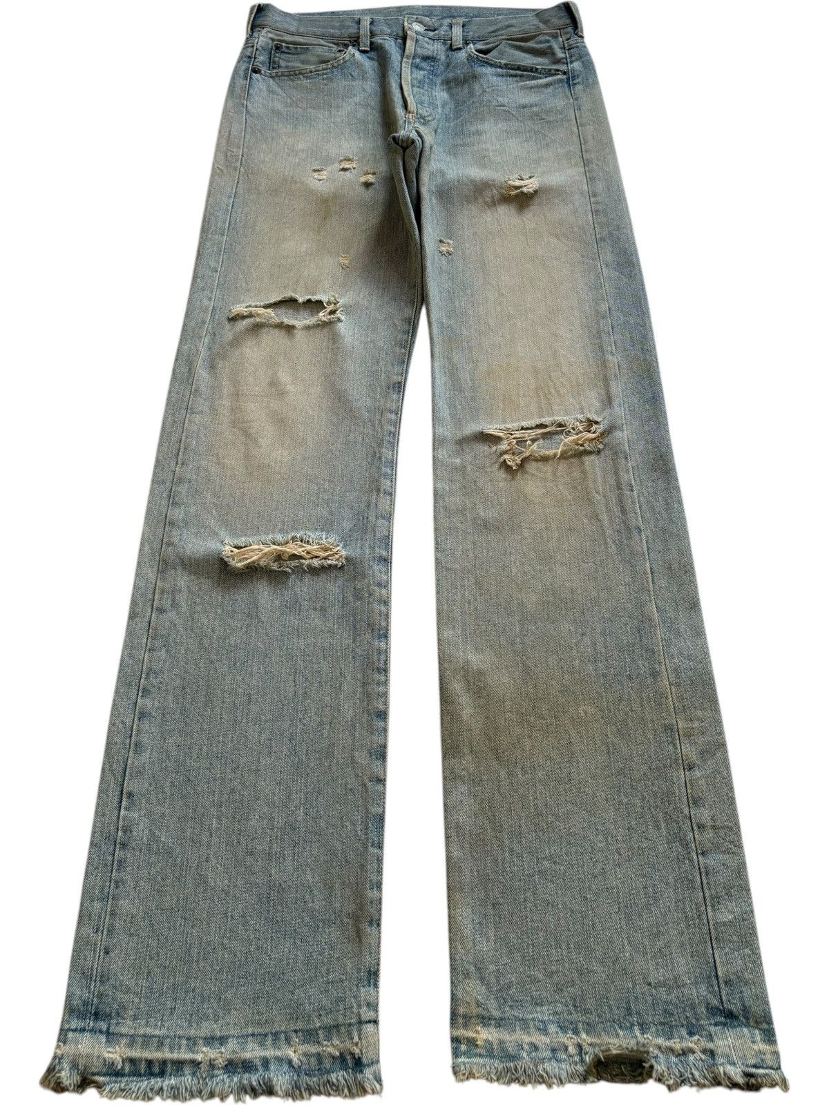 Japanese Brand × Takeo Kikuchi Vintage Japanese Takeo Kikuchi Mud Wash Distress Loose Jeans Size US 32 / EU 48 - 1 Thumbnail