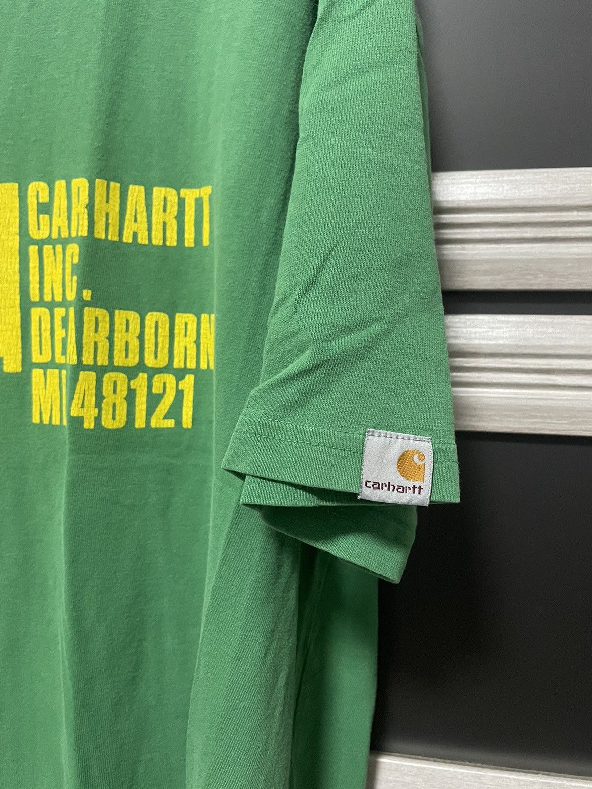 Carhartt × Vintage Vintage 00s Carhartt Dearborn Graphic T Shirt Heavyweight Size US XXL / EU 58 / 5 - 2 Thumbnail