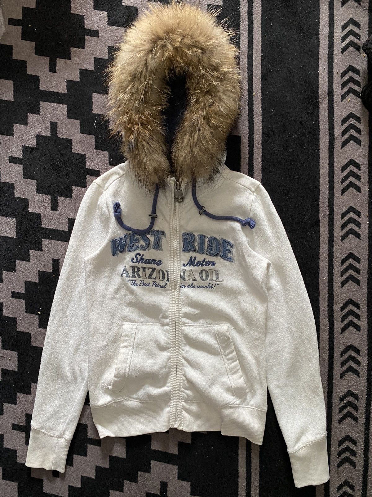 If Six Was Nine × Japanese Brand × Le Grande Bleu (L.G.B.) Shane jeans faux fur embroidered hoodie Size US M / EU 48-50 / 2 - 1 Thumbnail