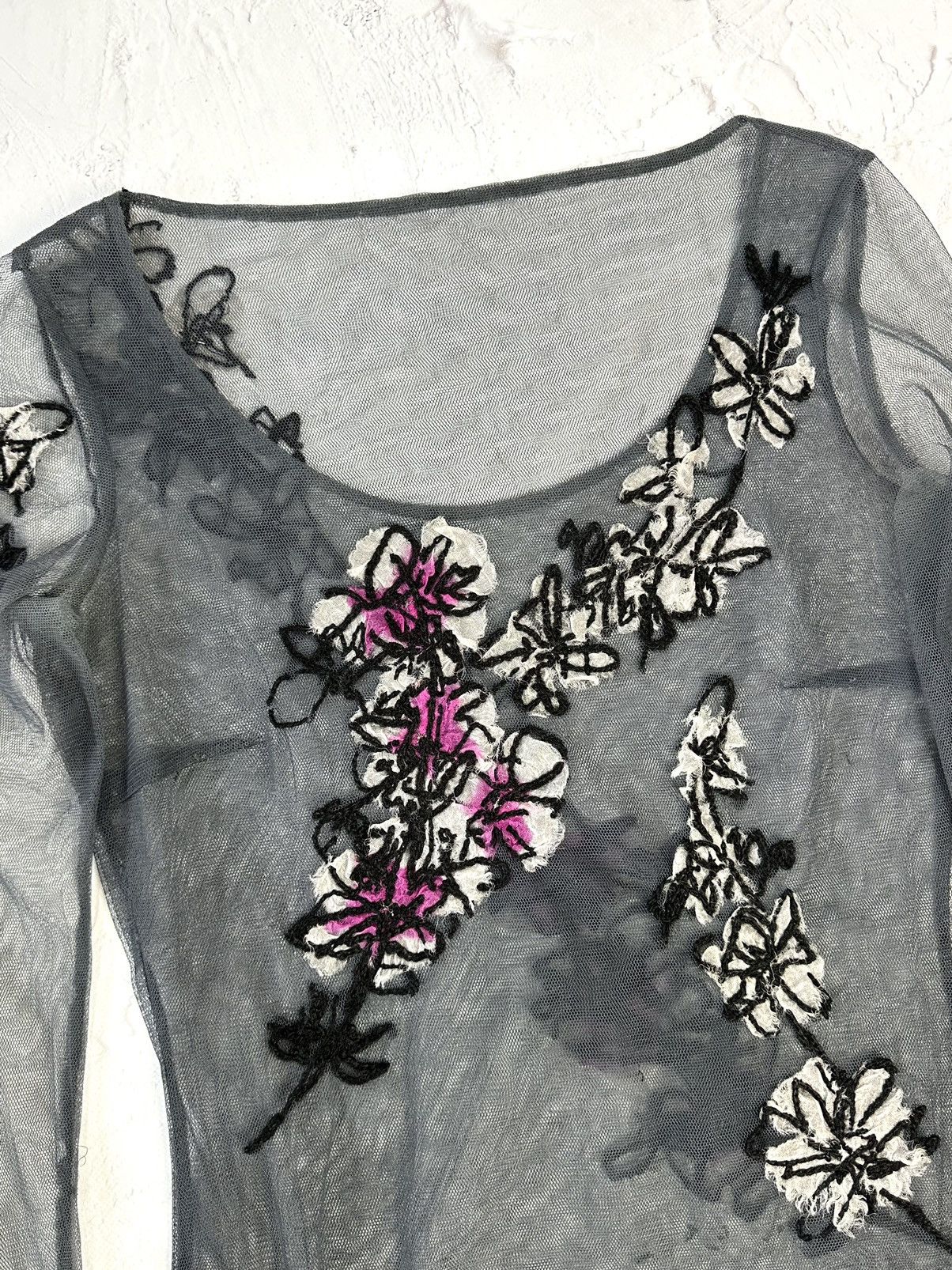 Beauty Beast × If Six Was Nine × Vintage Vintage Mesh Floral Sweater Size M / US 6-8 / IT 42-44 - 4 Thumbnail