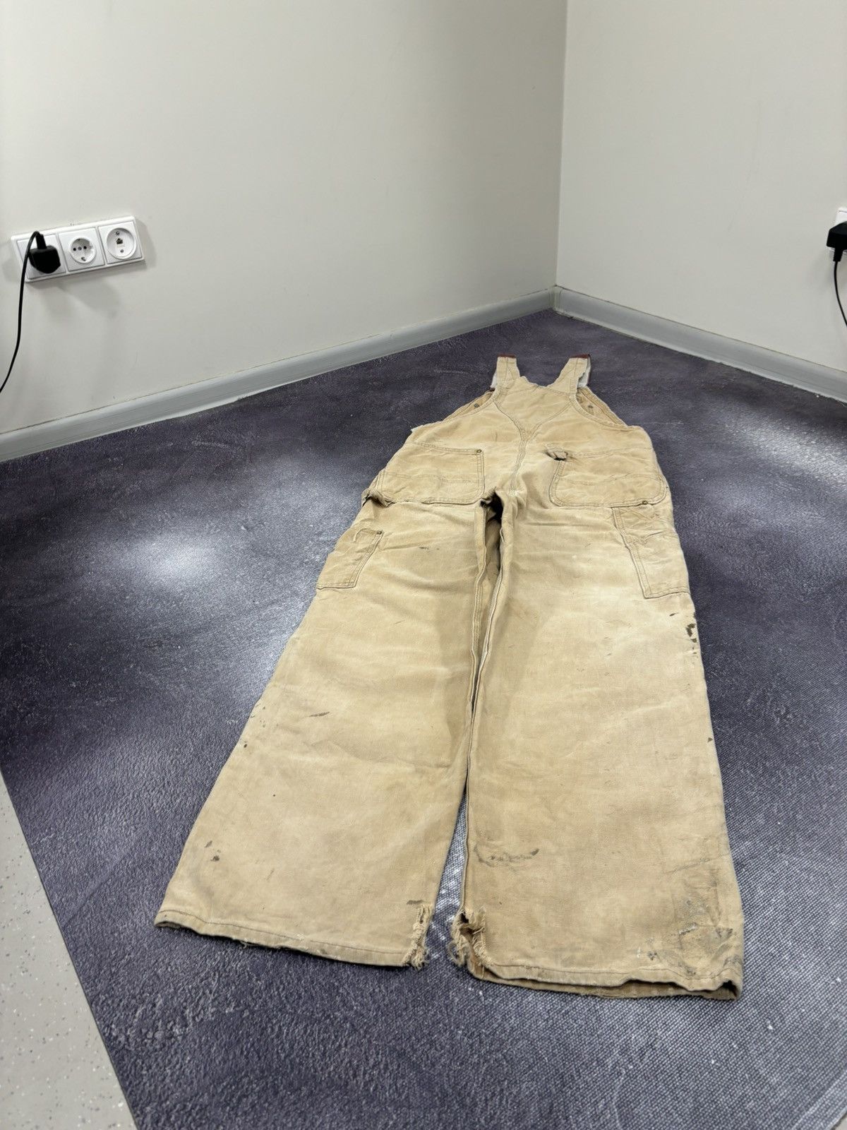 Carhartt Vintage 90s Carhartt Double Knee USA Faded Dungaree Overall Size US 34 / EU 50 - 13 Thumbnail