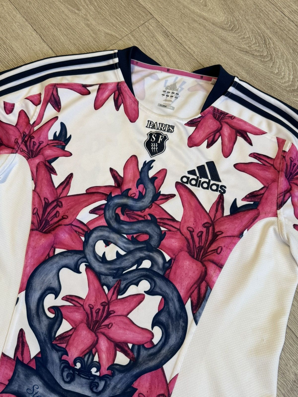 Adidas × Vintage 🔷Rare Adidas Stade Francais Paris SF 2011/12 Rugby Jersey🔷 Size US L / EU 52-54 / 3 - 3 Thumbnail
