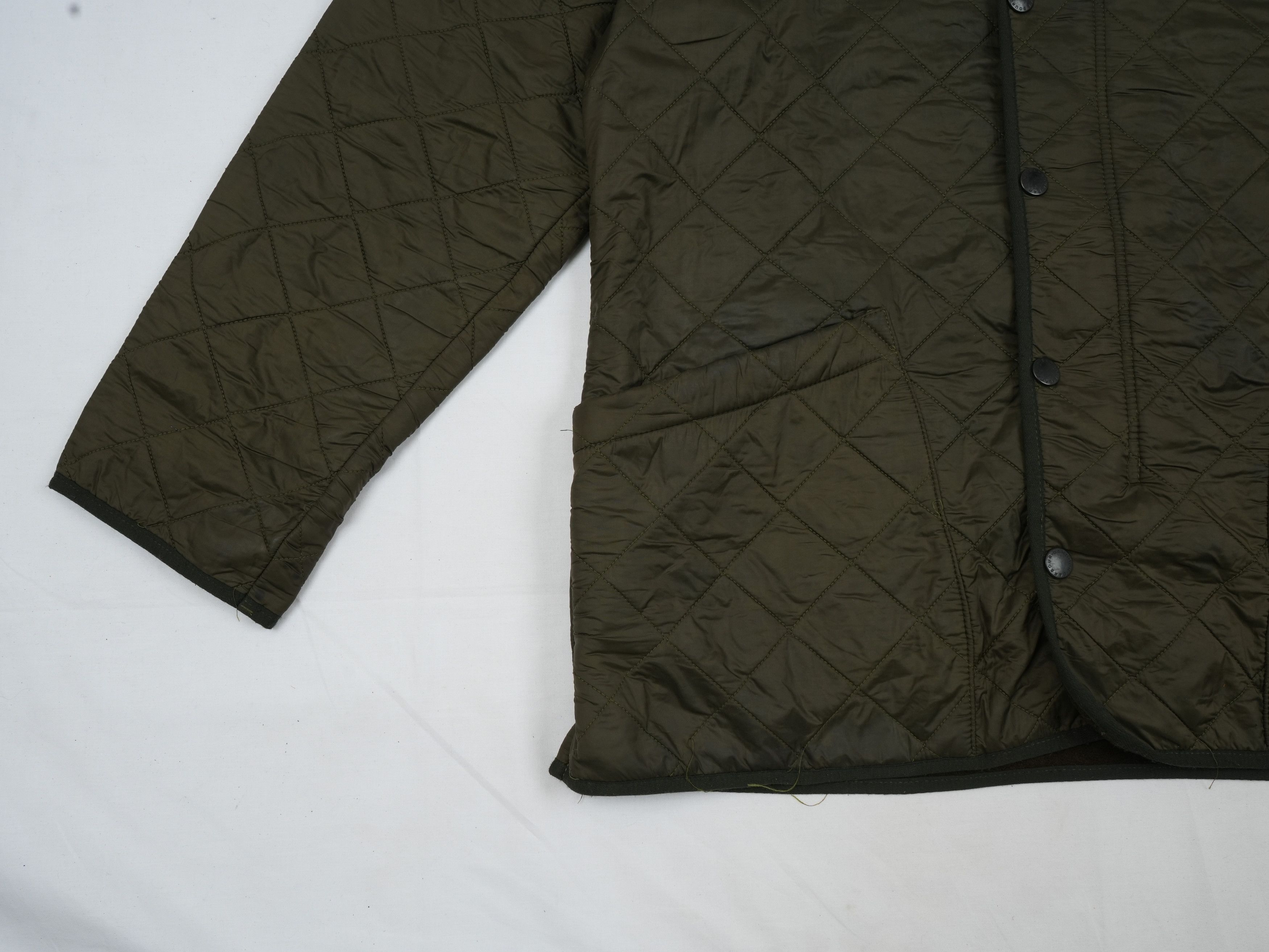 Barbour Olive Barbour Heritage Liddesdale Diamond Quilting Jacket Size US M / EU 48-50 / 2 - 2 Thumbnail