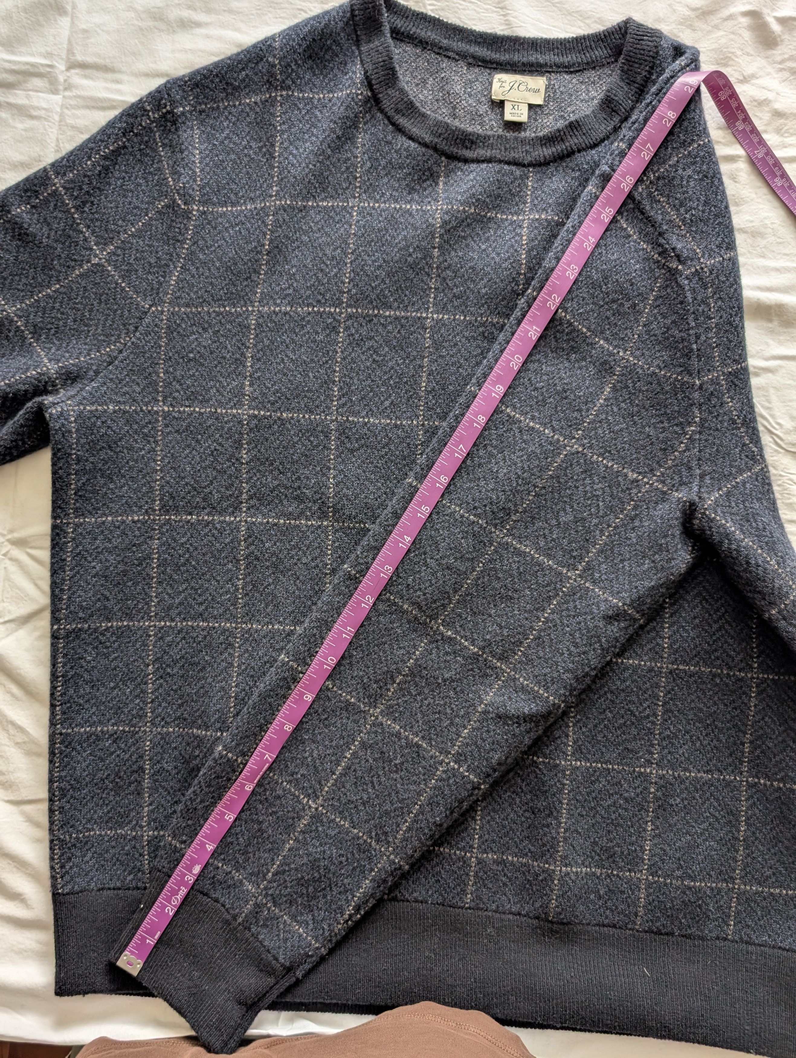 J.Crew JCrew Windowpane Merino Wool Sweater Size US XL / EU 56 / 4 - 5 Thumbnail
