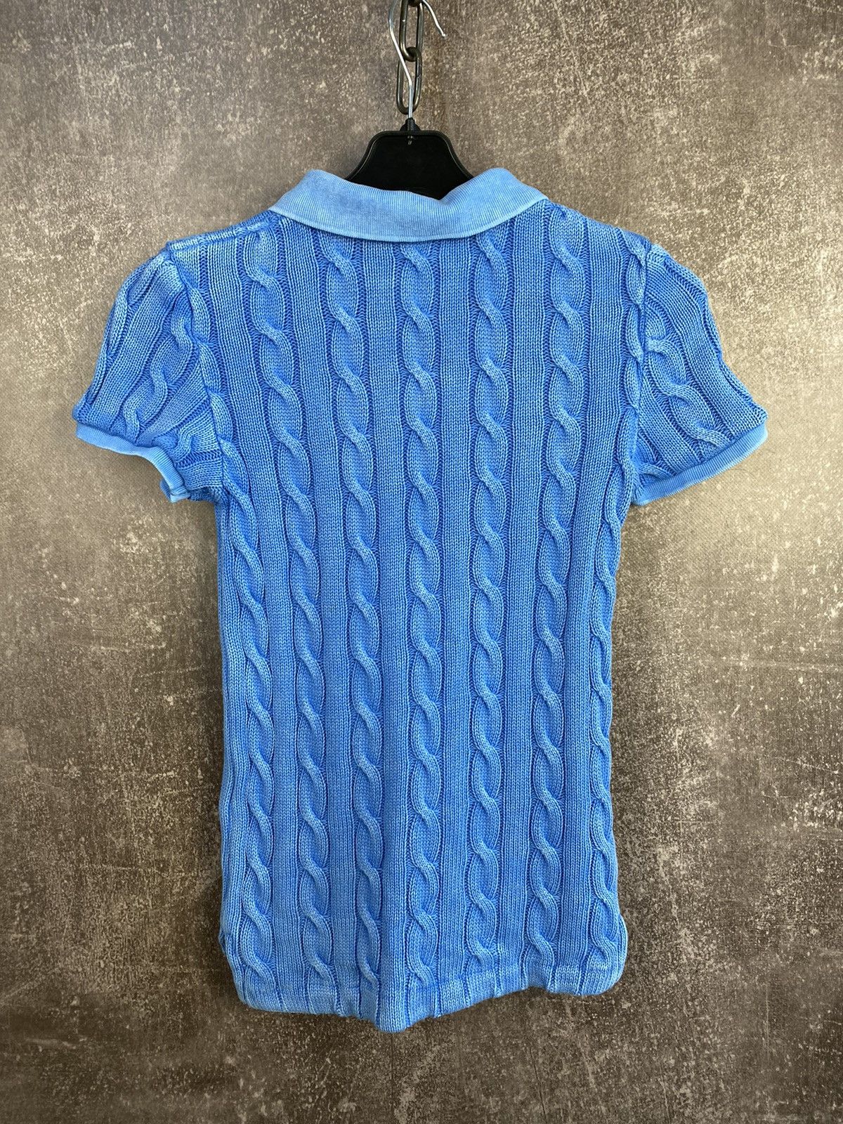 Polo Ralph Lauren Polo Ralph Lauren Cable Knit Shirt Polo Blue Sweater Size XS / US 0-2 / IT 36-38 - 2 Thumbnail