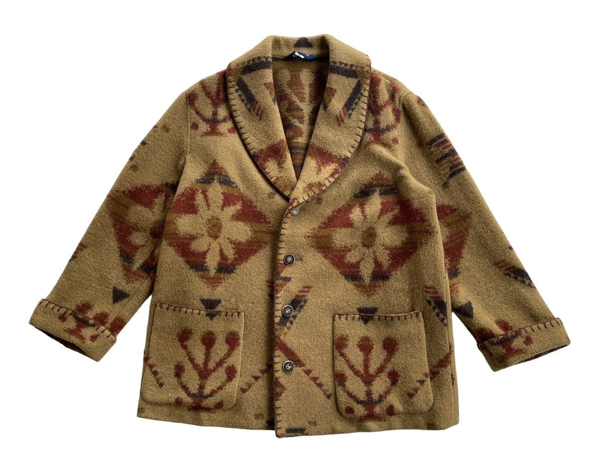 Japanese Brand Vintage Keith Aztec Pattern Shawl Collar Jacket Size US S / EU 44-46 / 1 - 3 Thumbnail