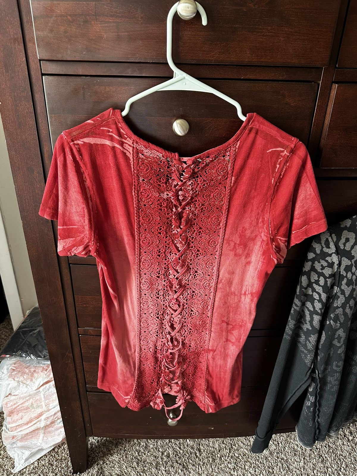 Affliction Affliction Y2K Amber Creek Lace Up Tee Size US M / EU 48-50 / 2 - 2 Thumbnail