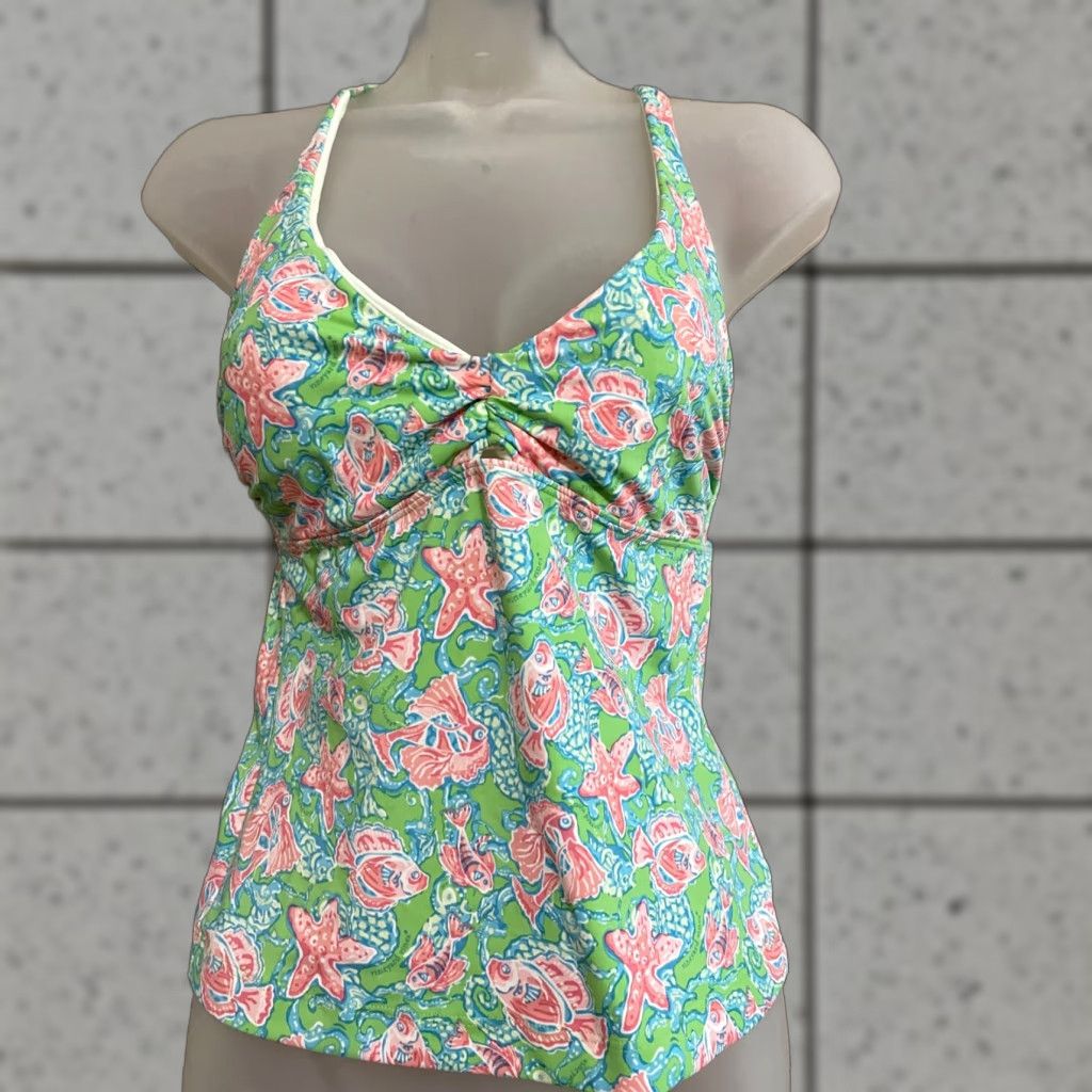 Vineyard Vines Vineyard Vines Tankini Swim Top Multicolor Starfish Print XS NWT Women Tankini Top Padded Bra - Regular Size Size ONE SIZE - 1 Thumbnail