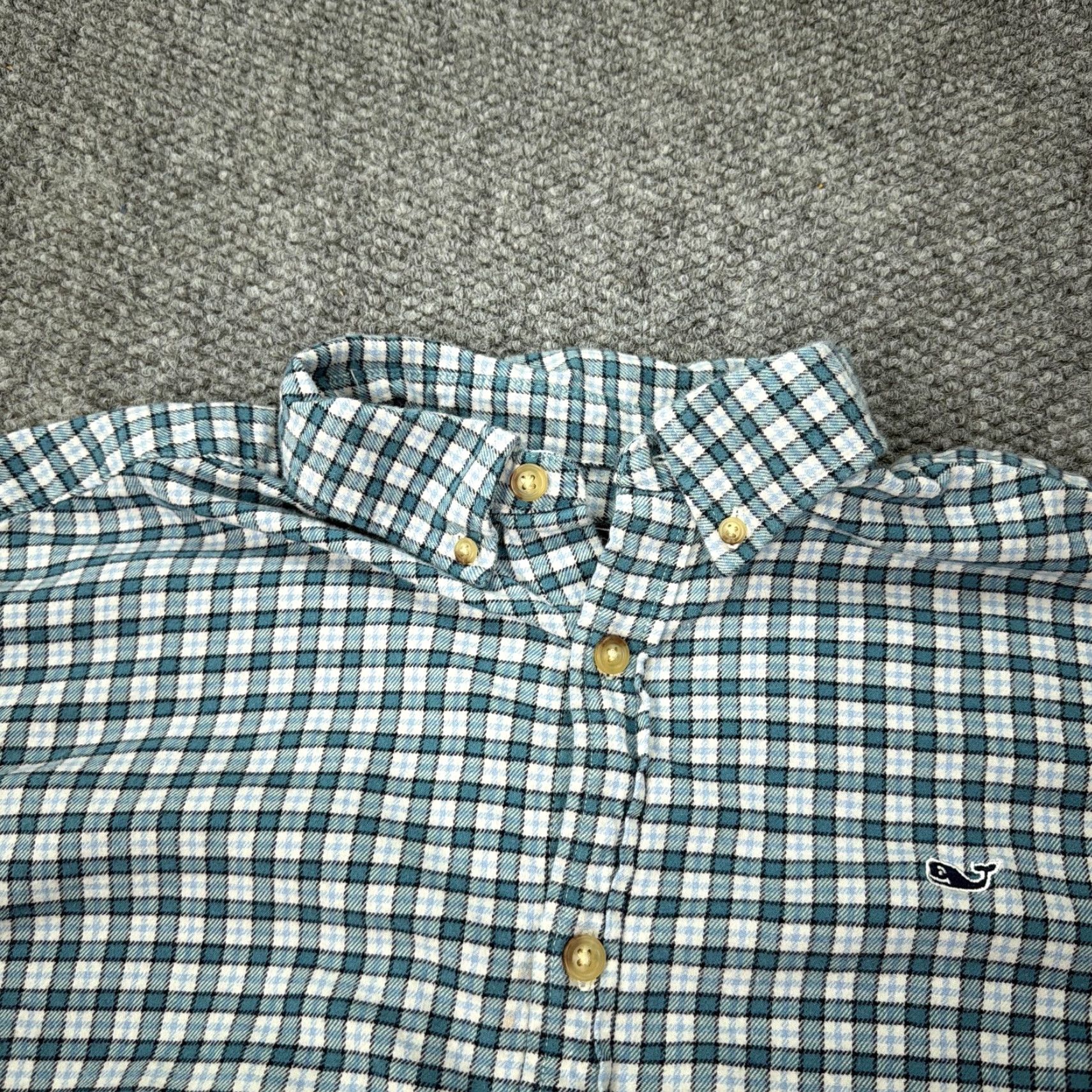 Vineyard Vines Vineyard Vines Shirt Mens Large Green Plaid Flannel Whale Logo Button Down Size US L / EU 52-54 / 3 - 3 Thumbnail