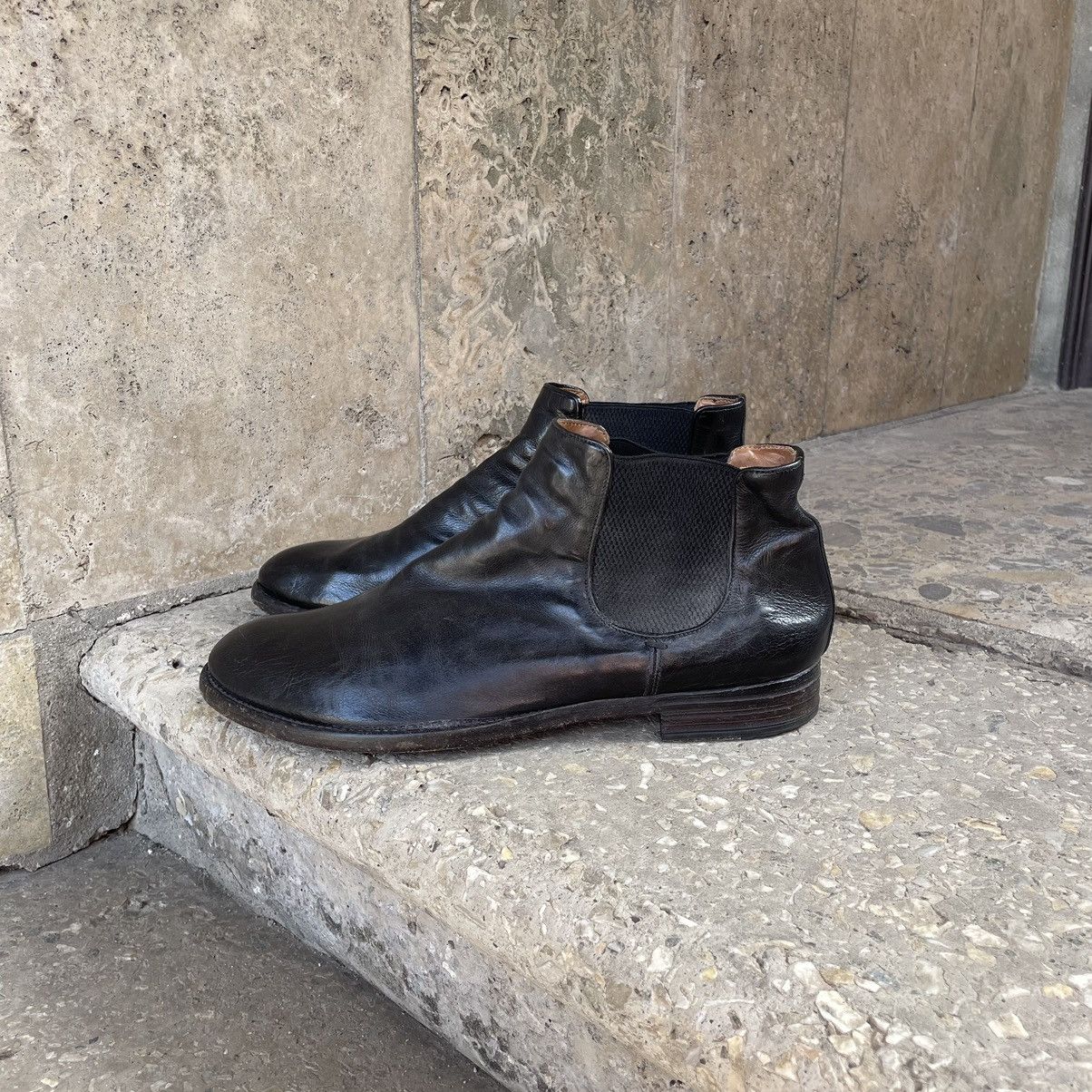 Officine Creative Officine Creative Anatomia 083 Black Leather Chelsea Boots Size US 11 / EU 44 - 1 Thumbnail