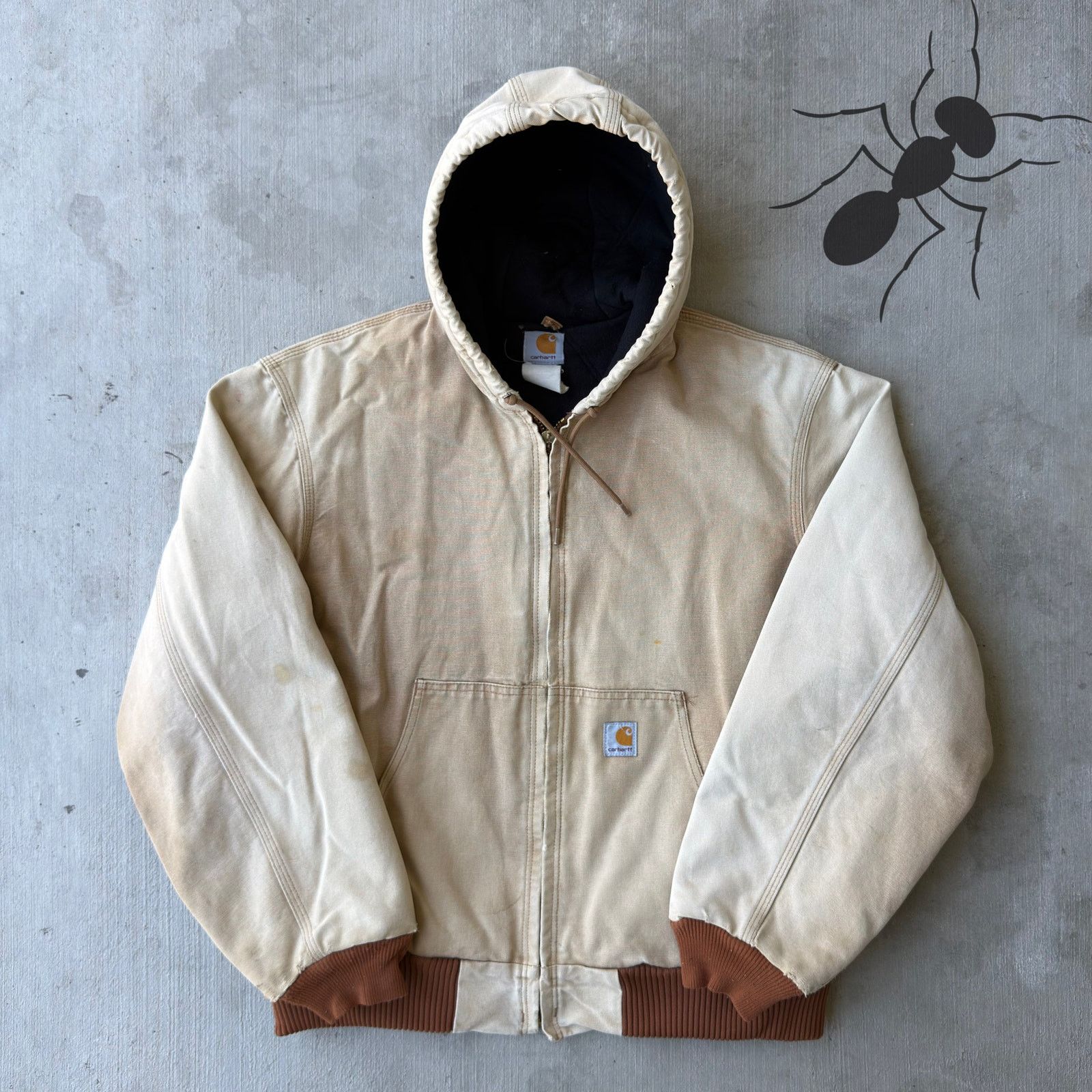 Carhartt × Vintage Carhartt faded brown hooded work wear jacket Size US XL / EU 56 / 4 - 1 Thumbnail
