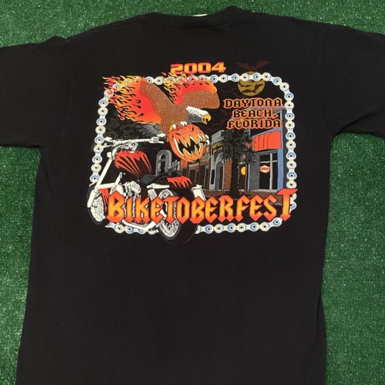 Vintage VINTAGE 90s Y2k Biker Bike Week Biketoberfest VTG Shirt Mens M Black Short Sleeve T-Shirt 2004 Mens Size US M / EU 48-50 / 2 - 4 Thumbnail