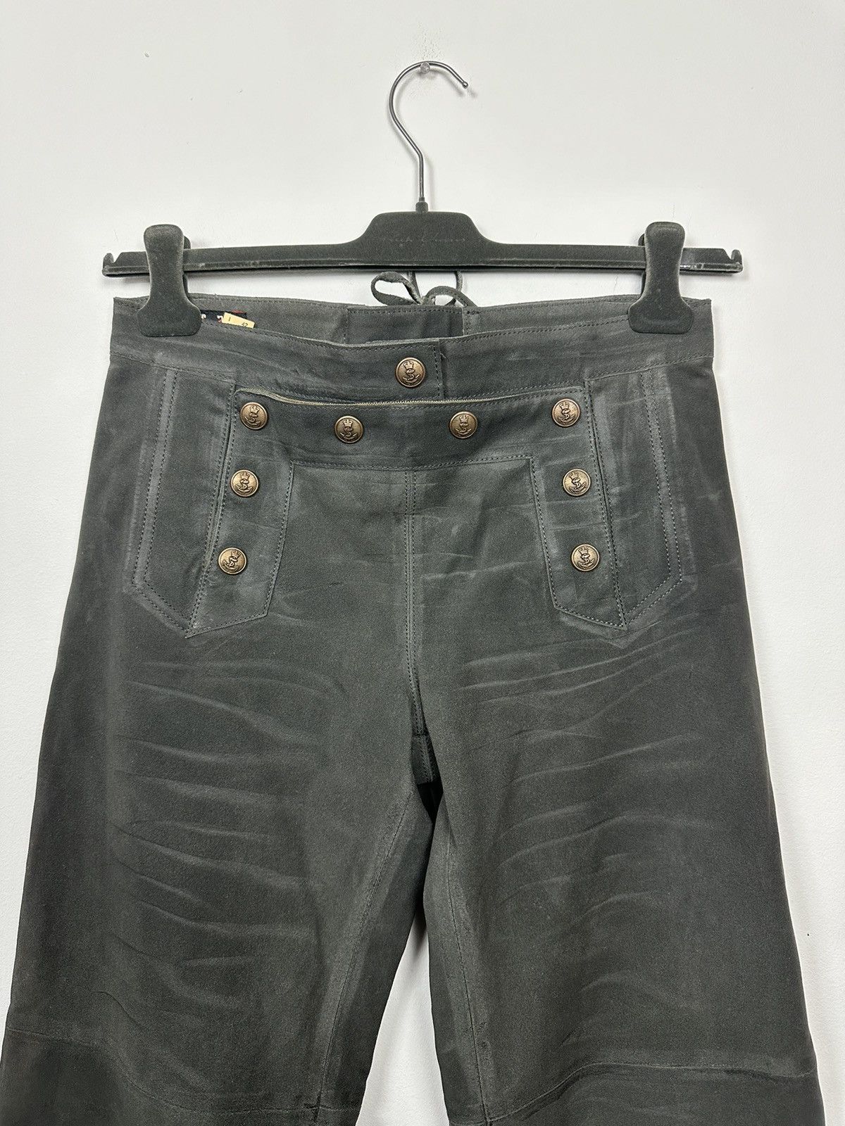 Jean Paul Gaultier JPG Jeans Corset Laced Cowboy Leather Pants Size US 28 / EU 44 - 2 Thumbnail
