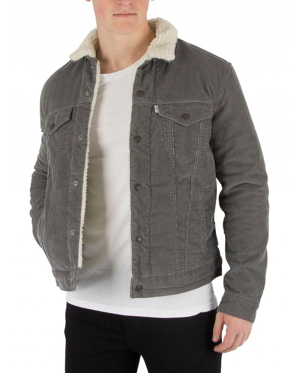 Levi's Vintage Clothing 🔥 Levis Men's Sherpa Corduroy Trucker Jacket Size US S / EU 44-46 / 1 - 3 Thumbnail