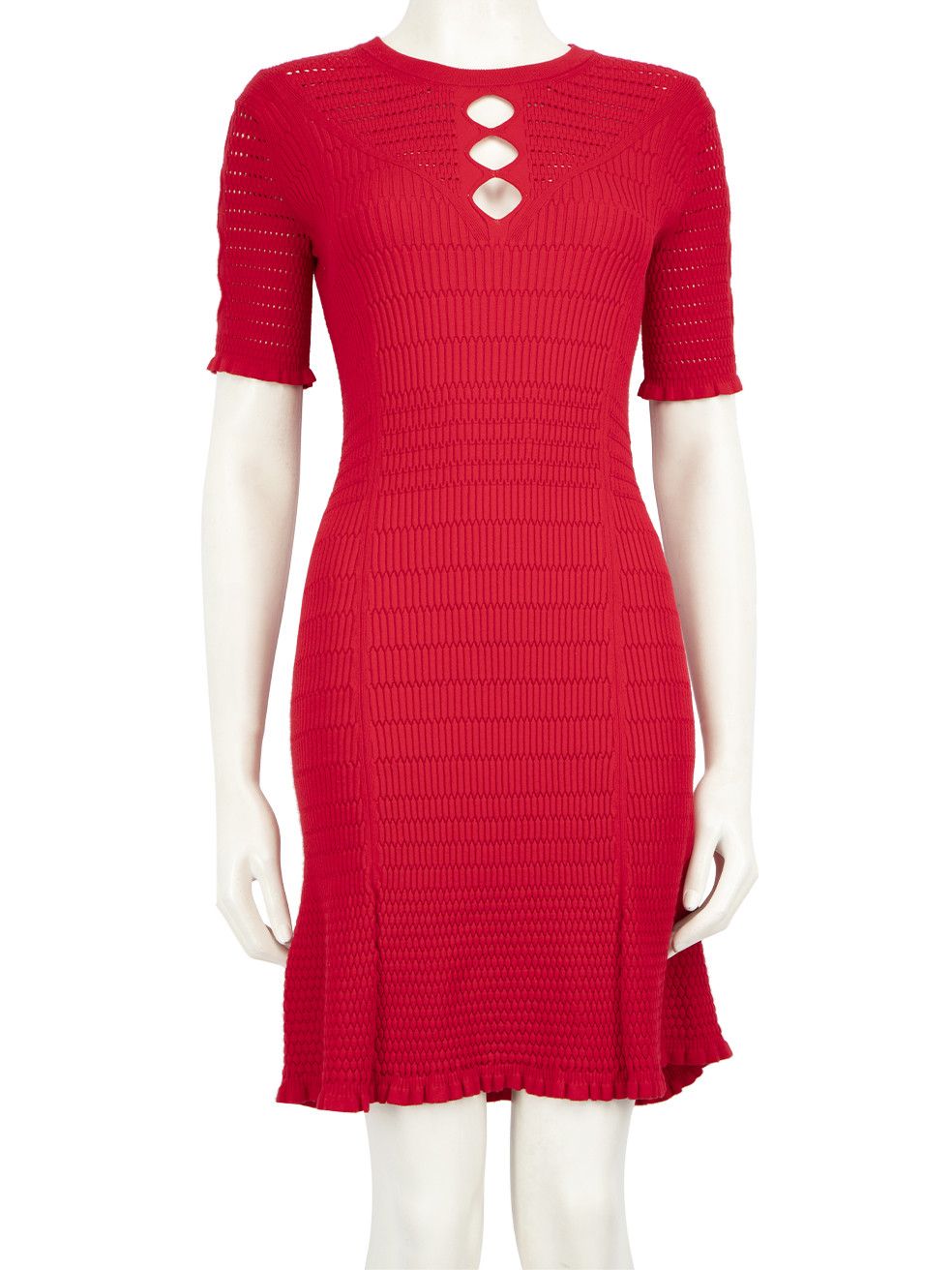 Kenzo Red Knit Mini Dress Size XS / US 0-2 / IT 36-38 - 1 Thumbnail