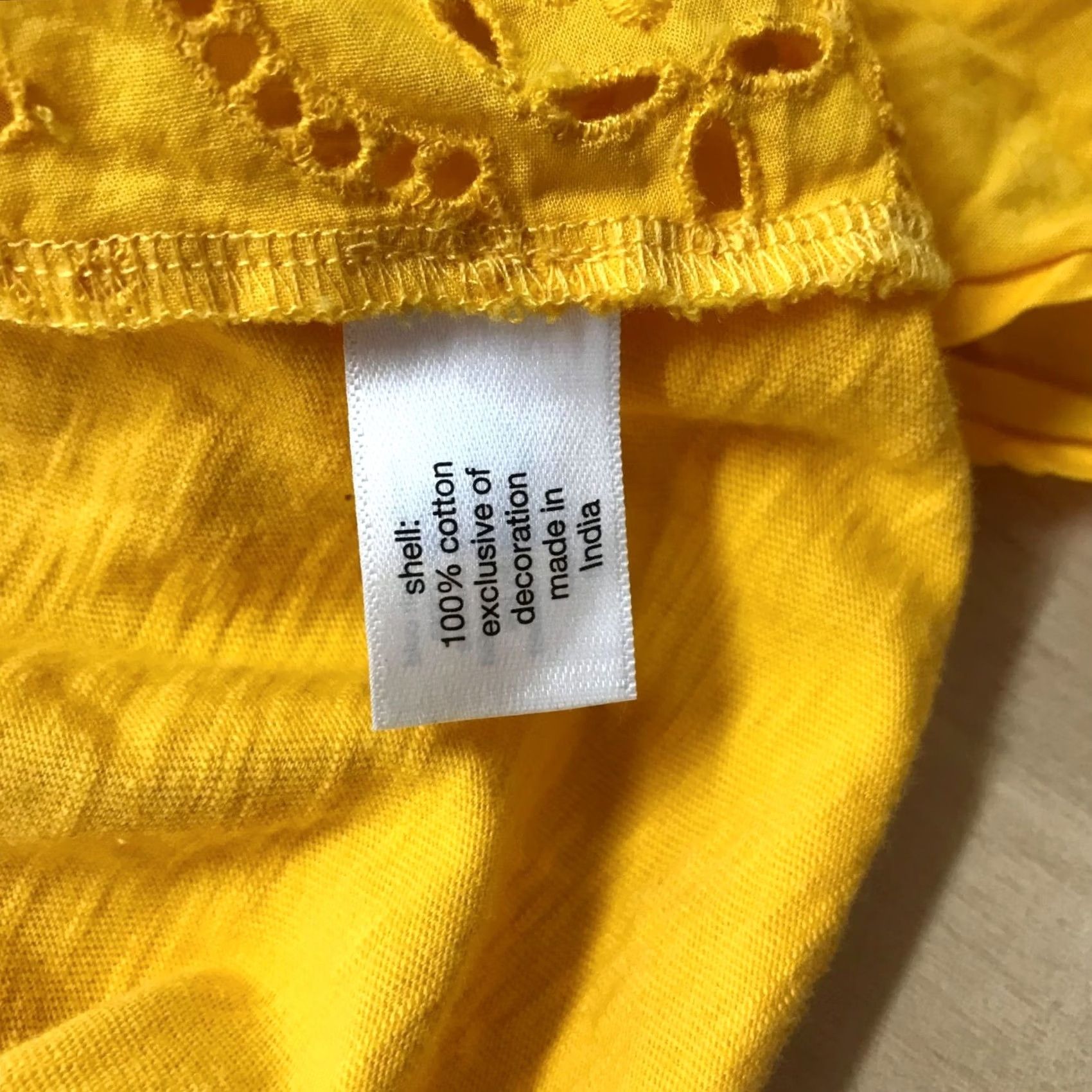 Vintage LANE BRYANT Yellow 100% Cotton V Neck Short Cap Sleeves Top Blouse Womens 14/16 Size XL / US 12-14 / IT 48-50 - 8 Thumbnail
