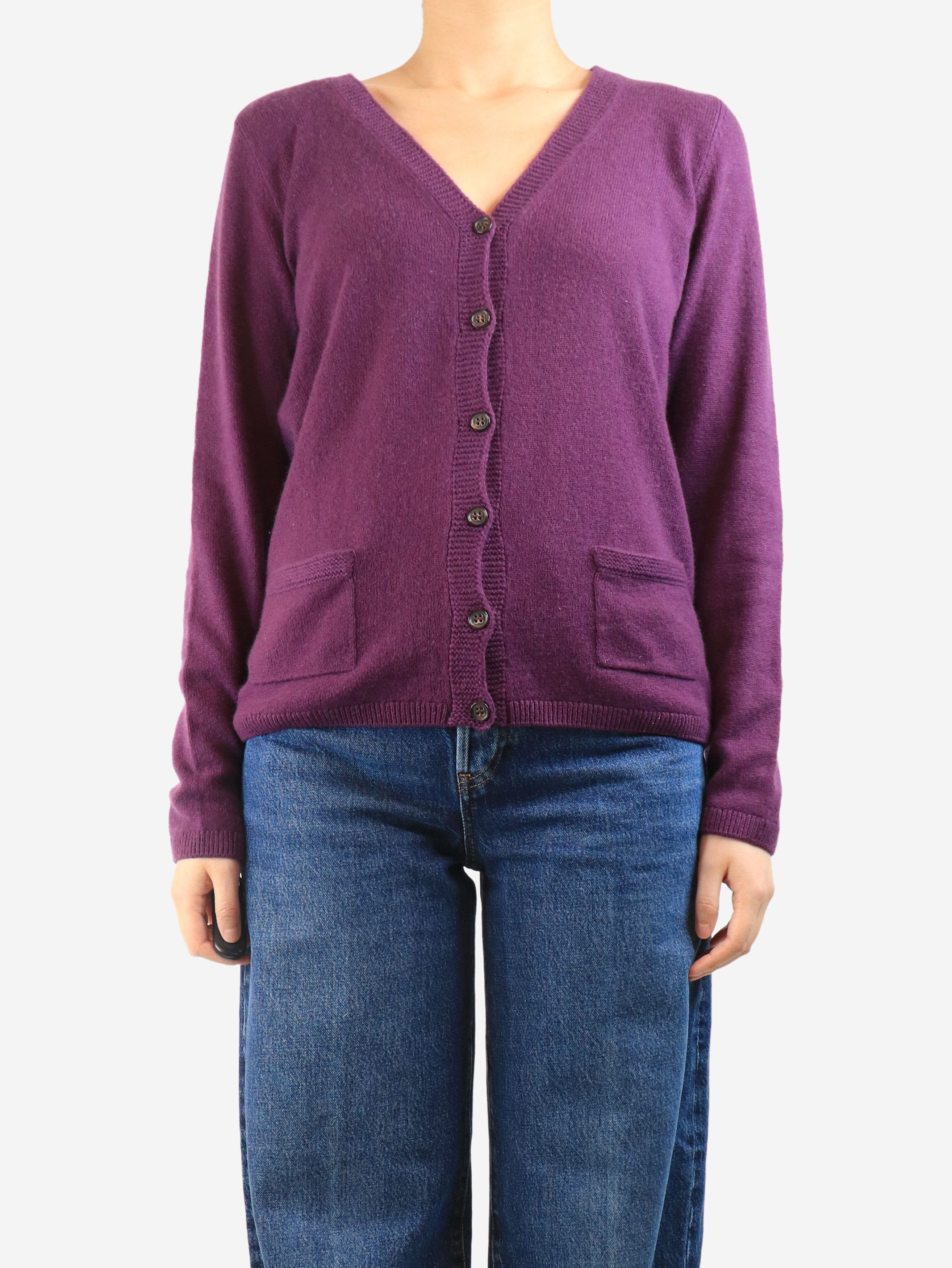 Other Purple cashmere pocket cardigan - UK 14 Size L / US 10 / IT 46 - 1 Thumbnail