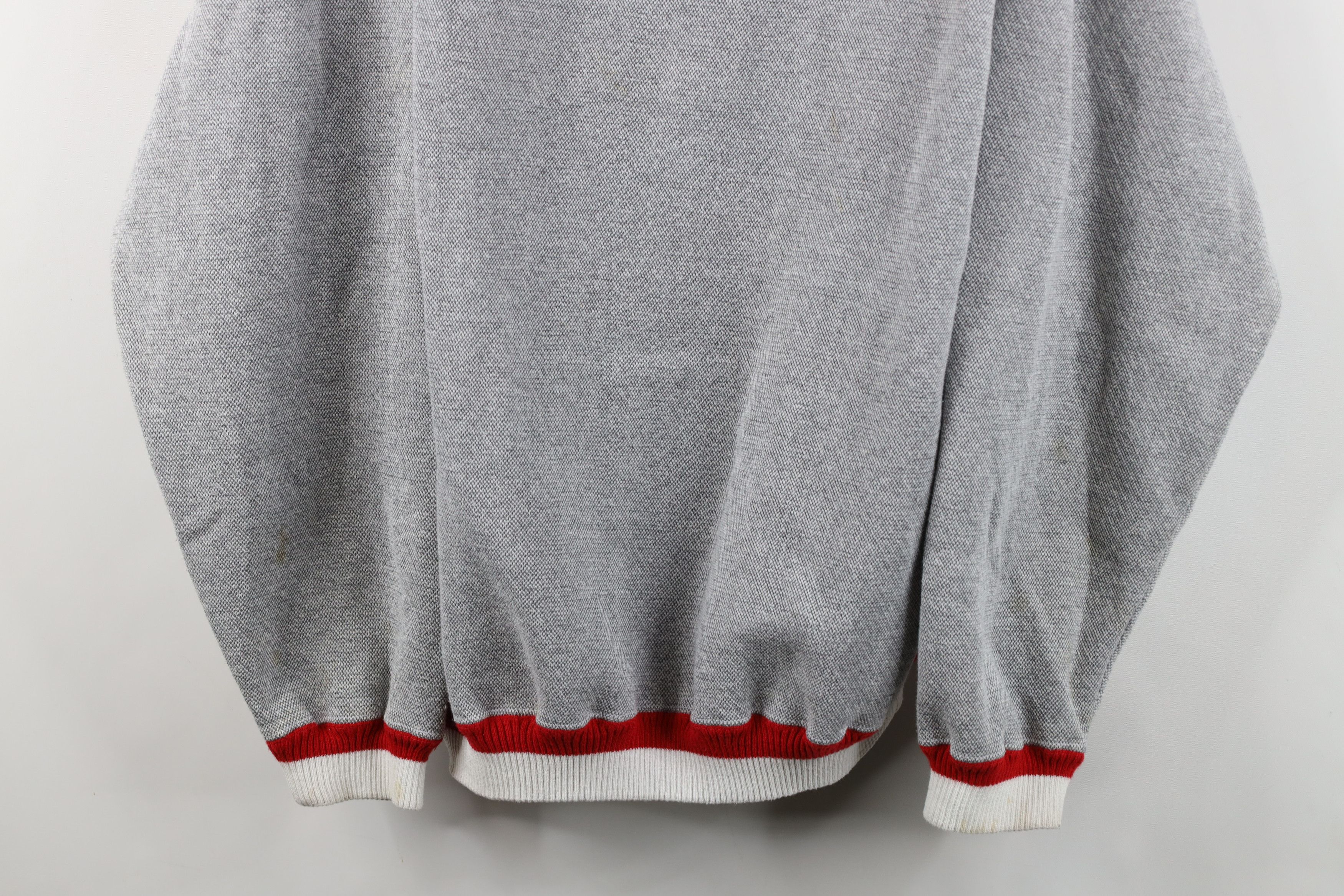 Vintage Vintage 90s Streetwear Indian Head V-Neck Sweatshirt Gray Size US XL / EU 56 / 4 - 3 Thumbnail