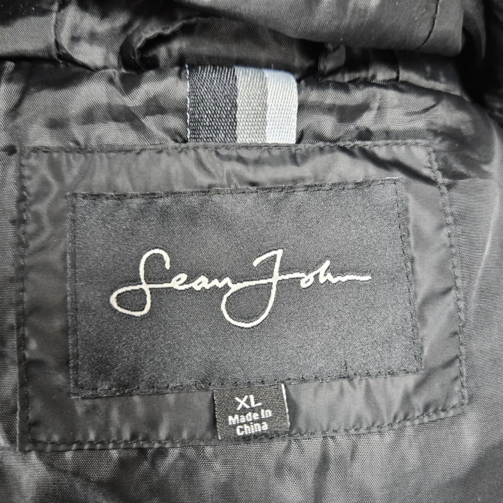 Sean John Sean John Black Faux Leather Vest Full Zip Hooded Puffer Insulated XL Size US XL / EU 56 / 4 - 3 Thumbnail