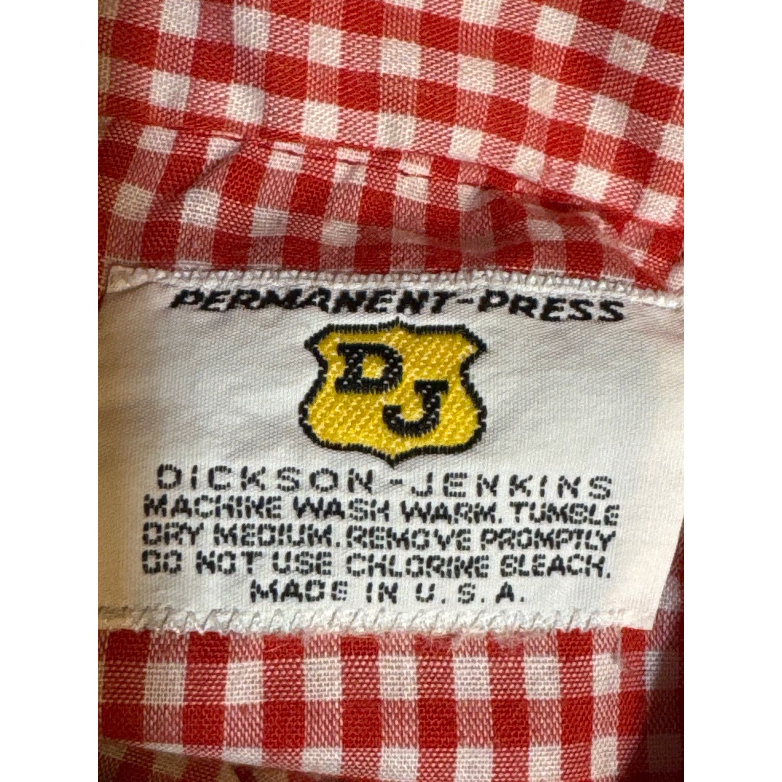 Dickies Dickson-Jenkins Vintage Red Gingham Pearl Snap Shirt USA L Size US L / EU 52-54 / 3 - 4 Thumbnail