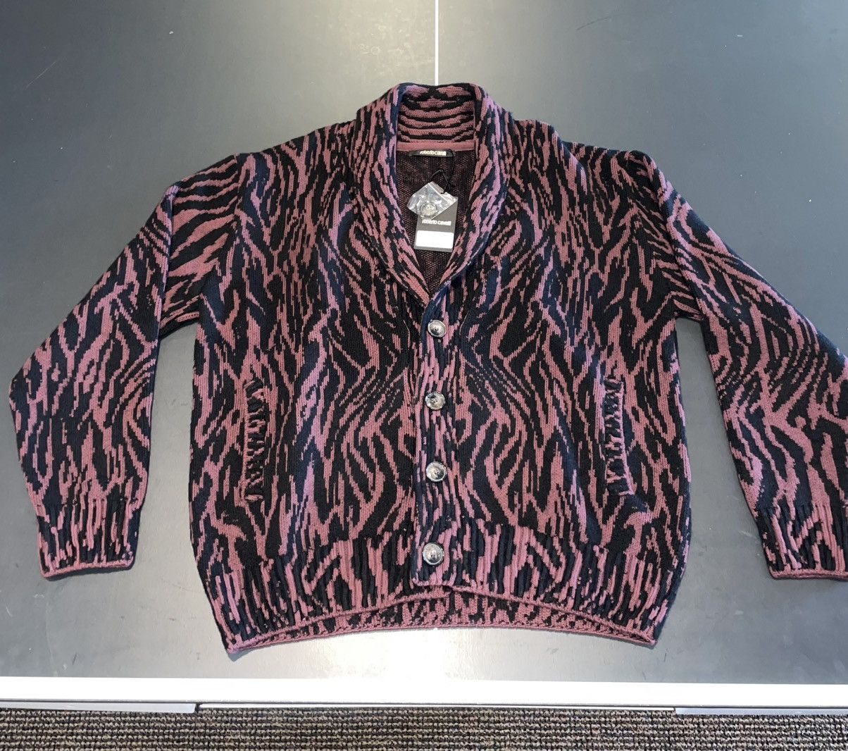 Other Roberto Cavalli Animalier Jacquard Cardigan Size US XL / EU 56 / 4 - 2 Thumbnail