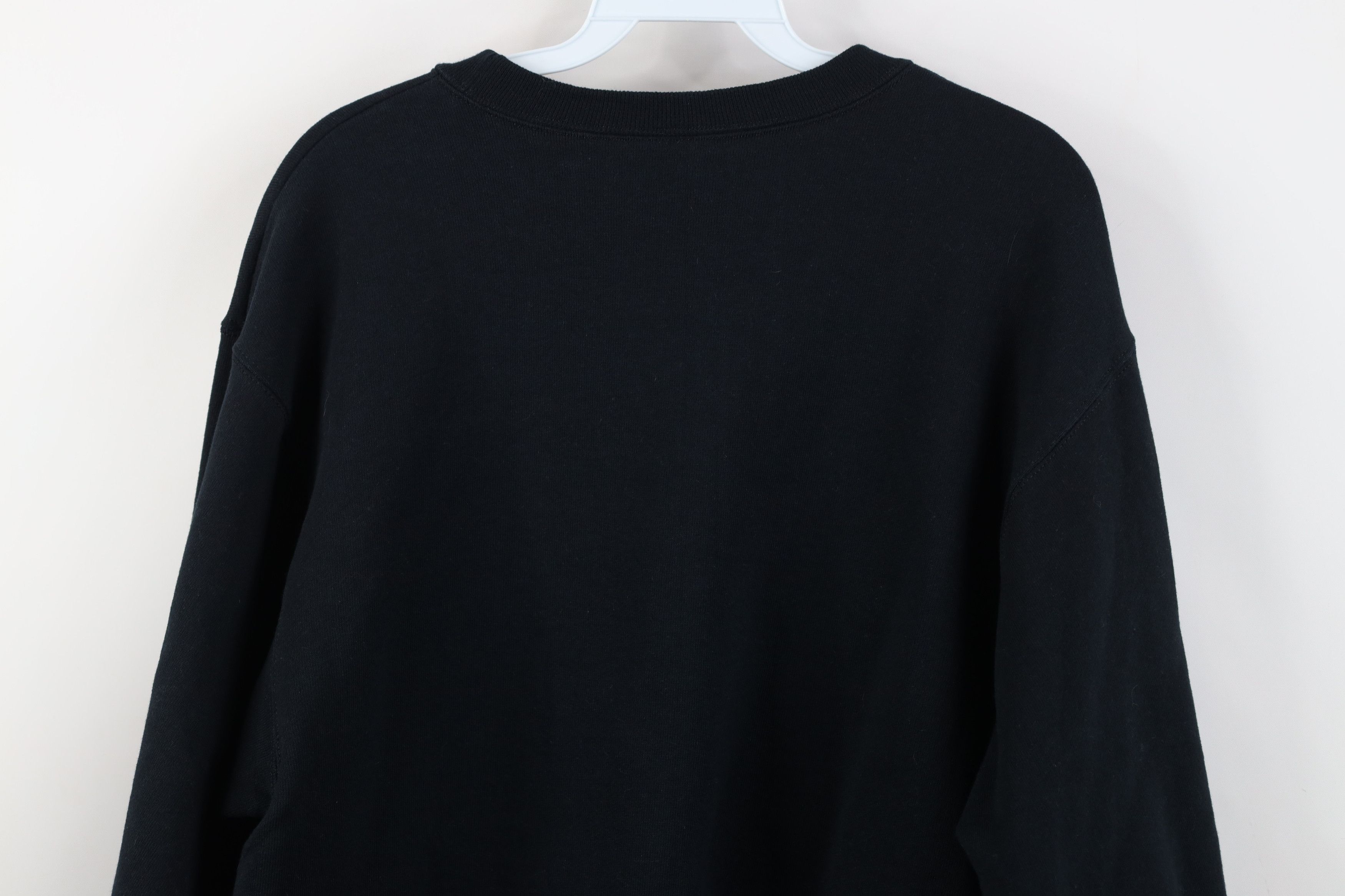 Vintage Vintage 90s Streetwear Blank Heavy Crewneck Sweatshirt Black Size US M / EU 48-50 / 2 - 11 Thumbnail