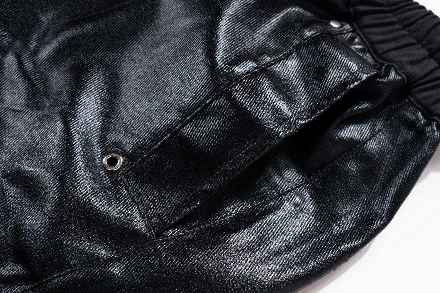Japanese Brand Leather Pants Hombre Baggy Wide Leg Drawstring Size US 32 / EU 48 - 8 Thumbnail