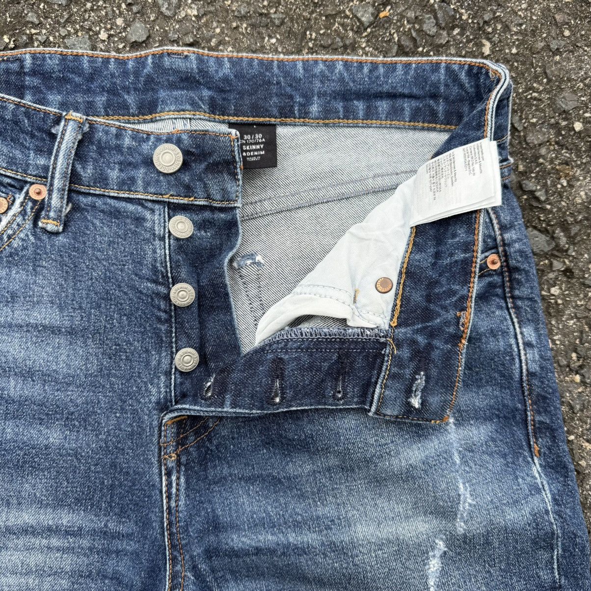 Japanese Brand VINTAGE & DENIM SLIM FIT BUTTONFLY JEANS PANTS Size US 30 / EU 46 - 9 Thumbnail