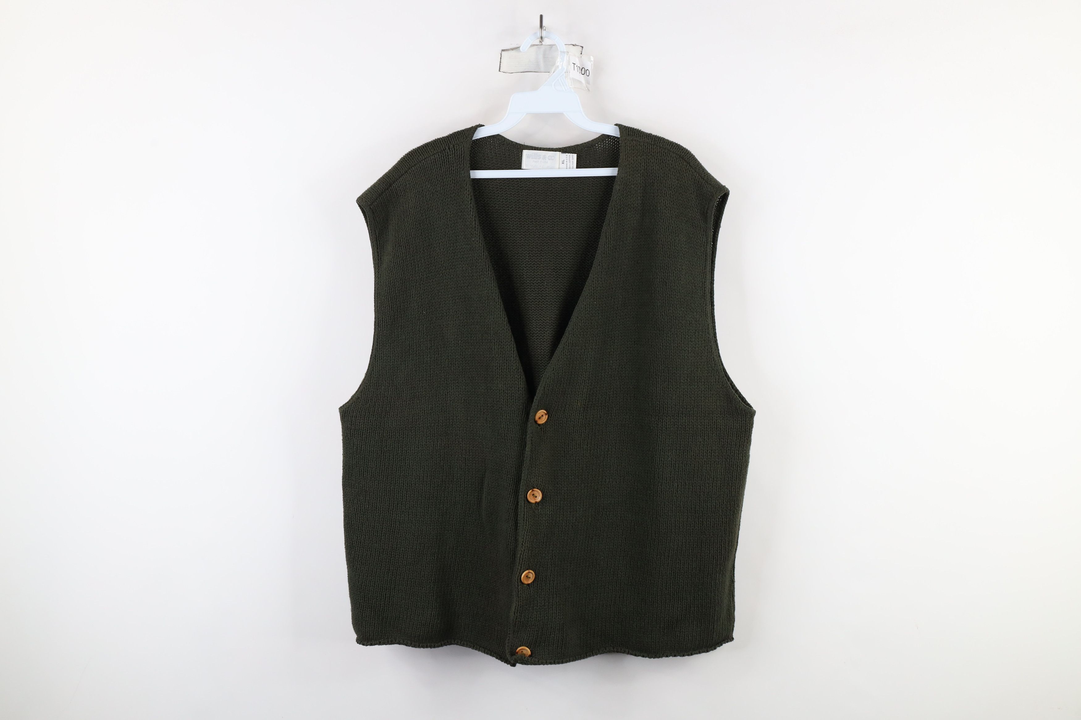 Vintage Vintage 90s Streetwear Marled Cotton Knit Sweater Vest USA Size US XL / EU 56 / 4 - 1 Thumbnail