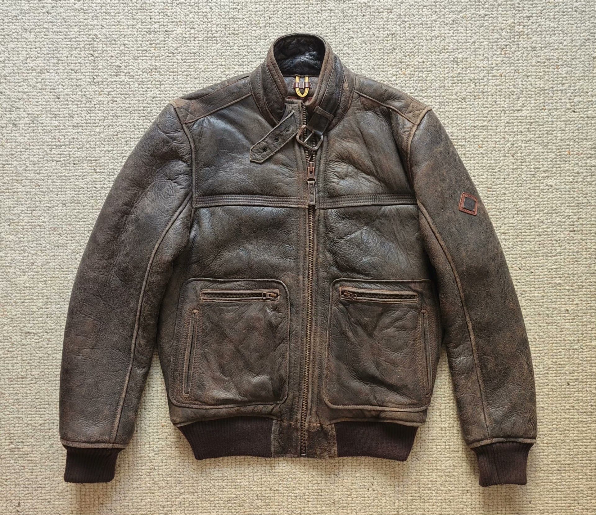 Timberland Timberland Shearling Moto Leather Jacket Size US M / EU 48-50 / 2 - 1 Thumbnail