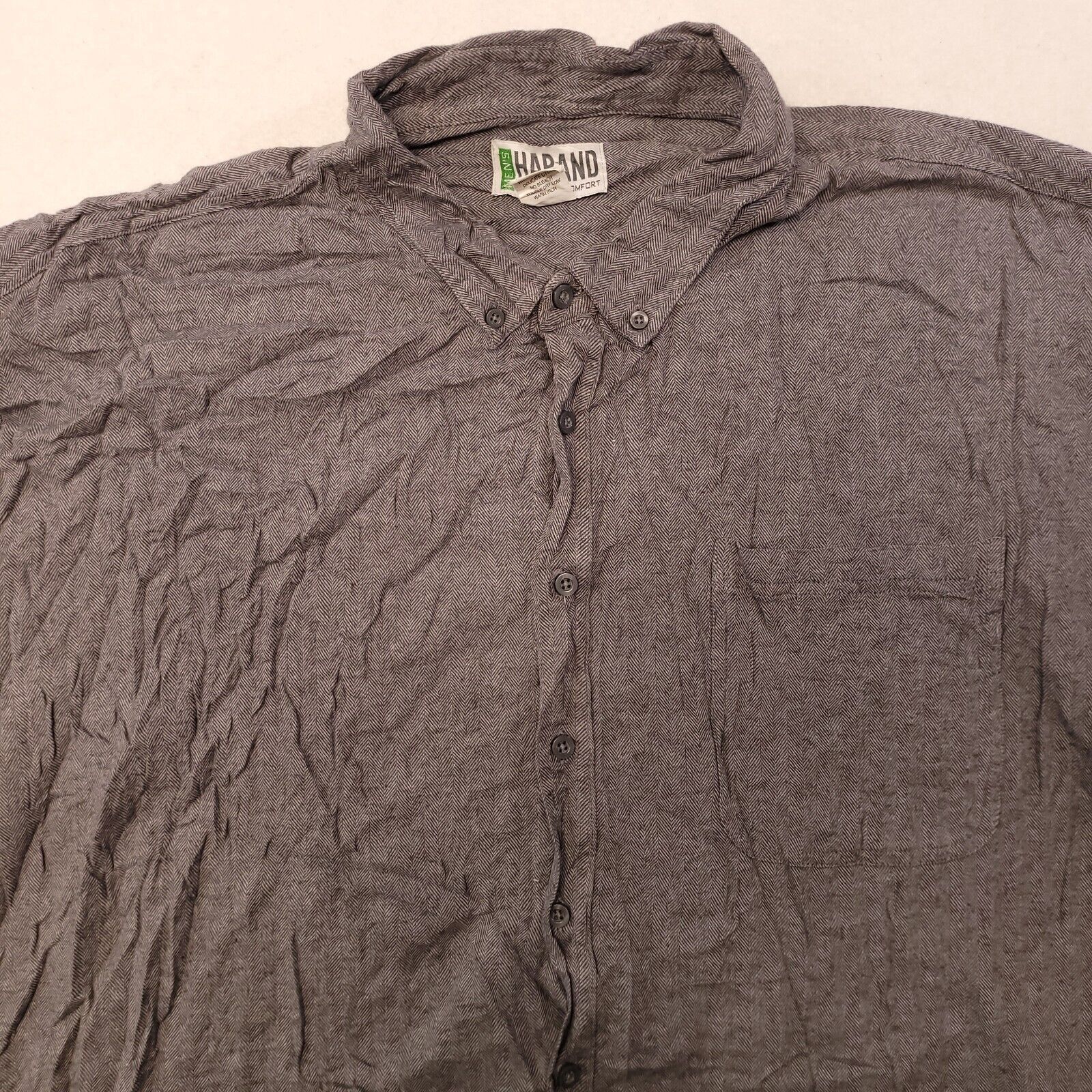 Haband Haband Flannel Casual Button Up Shirt Mens Size 4X Gray Size US XXL / EU 58 / 5 - 1 Thumbnail