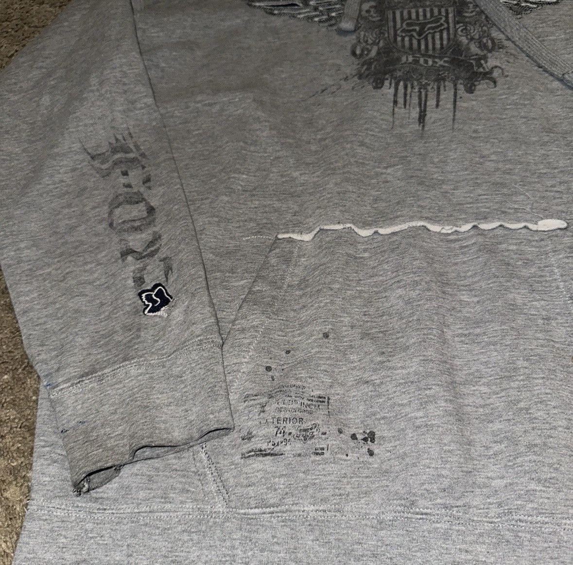 Fox Racing Vintage Fox Racing Hoodie Grunge Y2K Pullover Size US XL / EU 56 / 4 - 2 Thumbnail