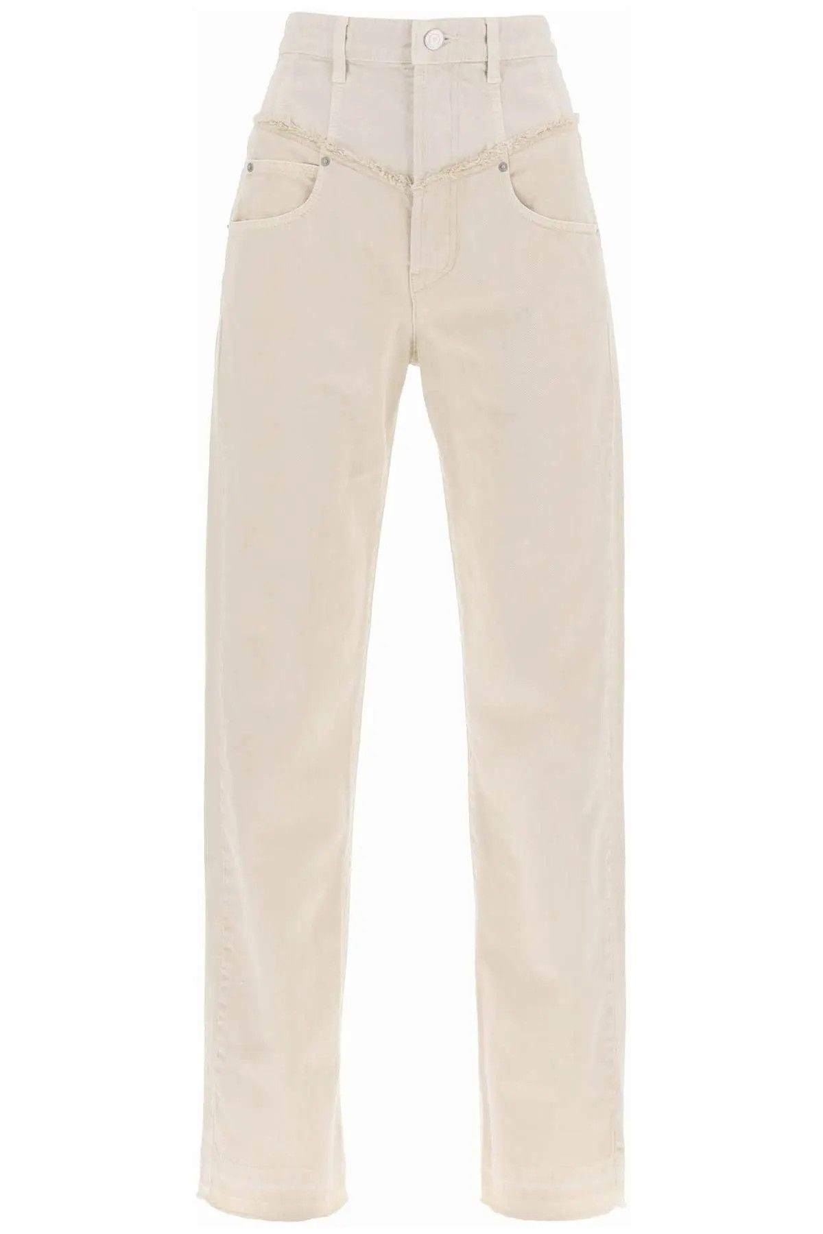 image of Isabel Marant O1S22I1N1223 Noemie Loose Jeans In Beige White, Women's (Size 34)