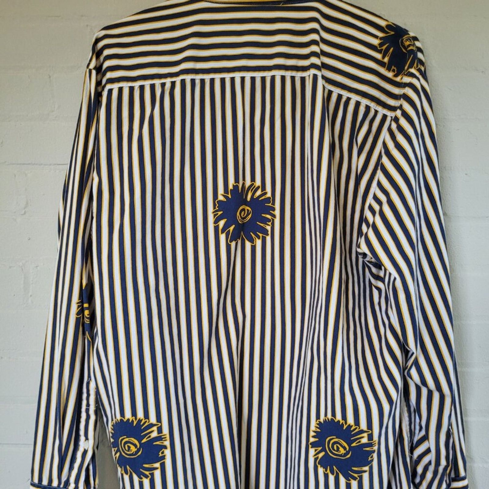Other Vintage Y2K nick(it) Funky Striped Embroidered Sun Shirt Size US XL / EU 56 / 4 - 4 Thumbnail